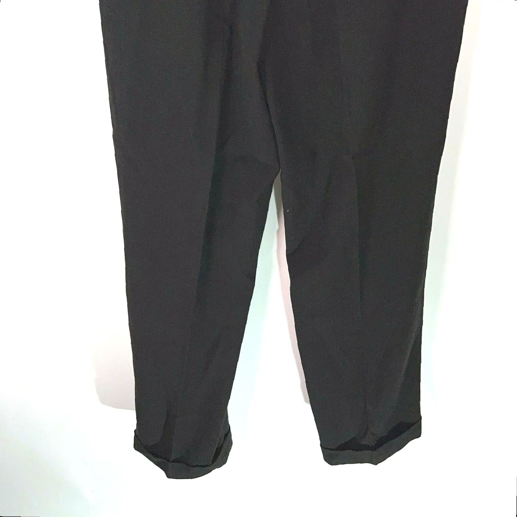 Perry Ellis Perry Ellis Portfolio Mens Flat Front High Rise Dark Gray Dress Pants 38X32 Size US 38 / EU 54 - 4 Thumbnail