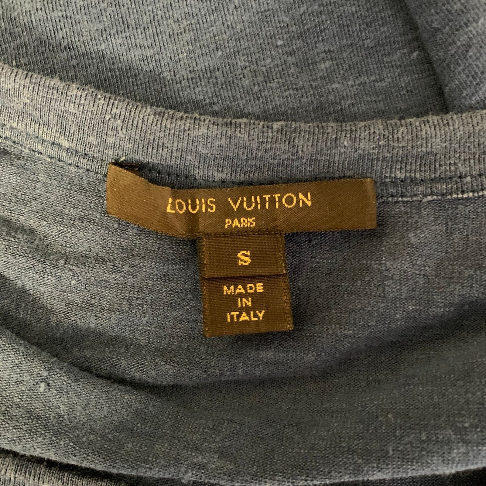 Louis Vuitton LOUIS VUITTON Size S Blue Cotton Blend Monogram T Shirt Size S / US 4 / IT 40 - 5 Thumbnail