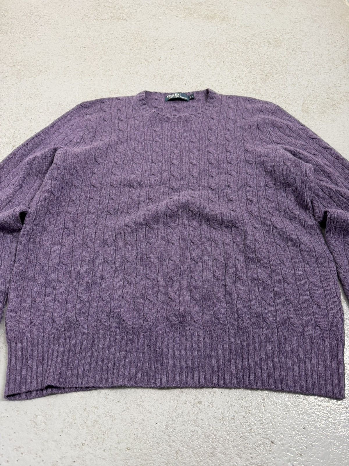 Polo Ralph Lauren Vintage Polo Ralph Lauren Cable Knitted Cashmere Sweater Size US XL / EU 56 / 4 - 5 Thumbnail