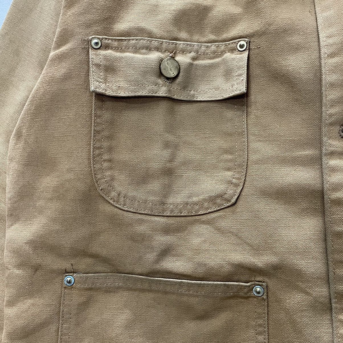 Carhartt × Vintage 80s Vintage Carhartt Blanked Lined Chore Jacket Made In USA Size US L / EU 52-54 / 3 - 15 Thumbnail