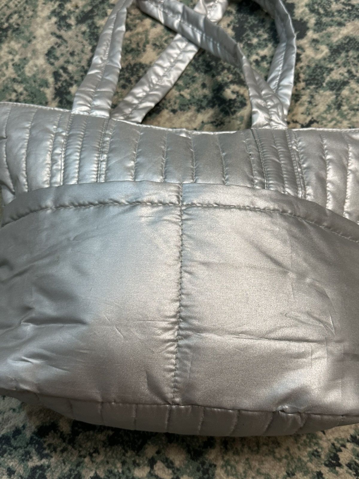 Issey Miyake Plantation By Issey Miyake Silver Puffer Tote Bag Size ONE SIZE - 4 Thumbnail