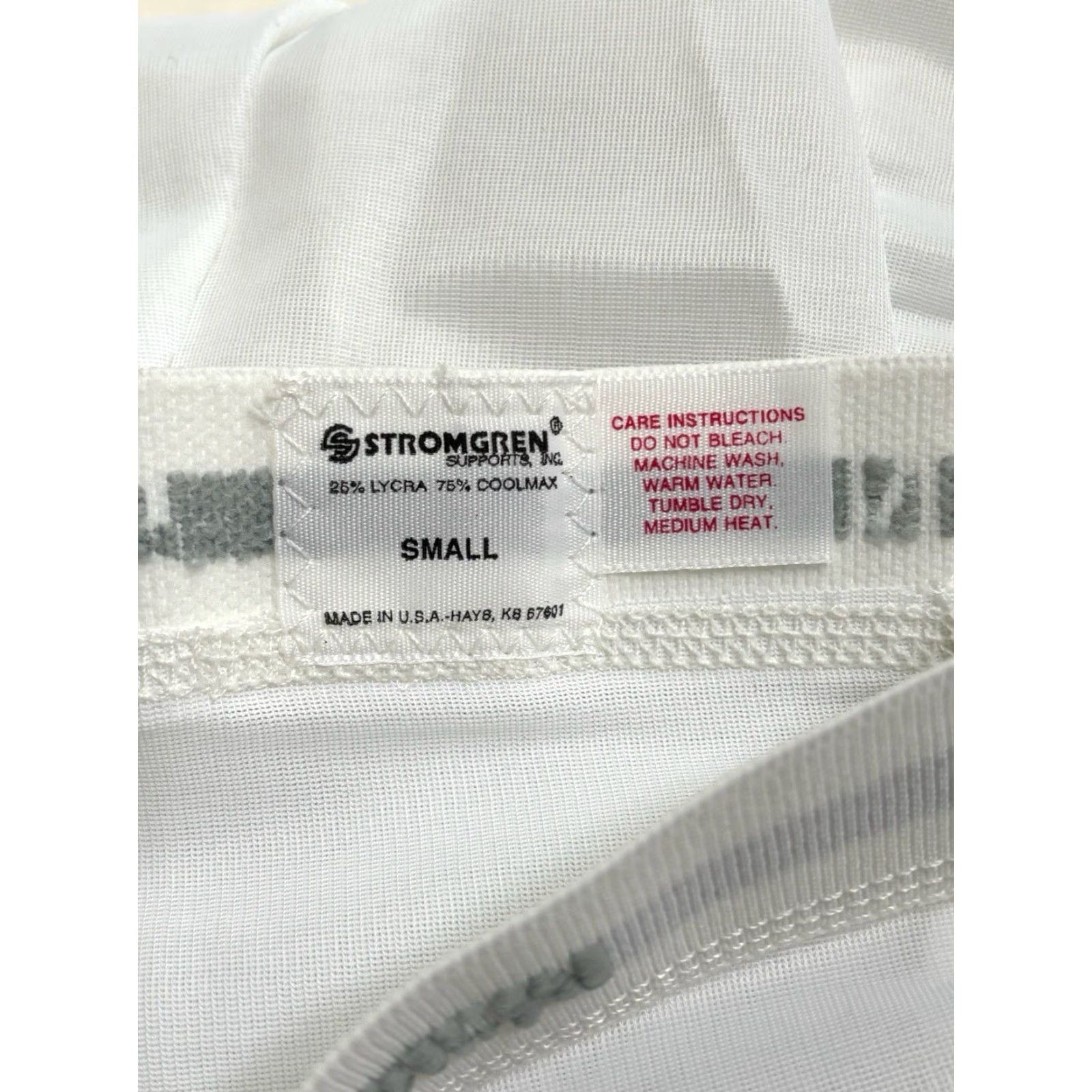 Layer 8 VINTAGE Stromgren Compression Tights Mens Small White 90s NOS NWT Coolmax Lycra Leggings Activewear Size US 29 - 6 Thumbnail