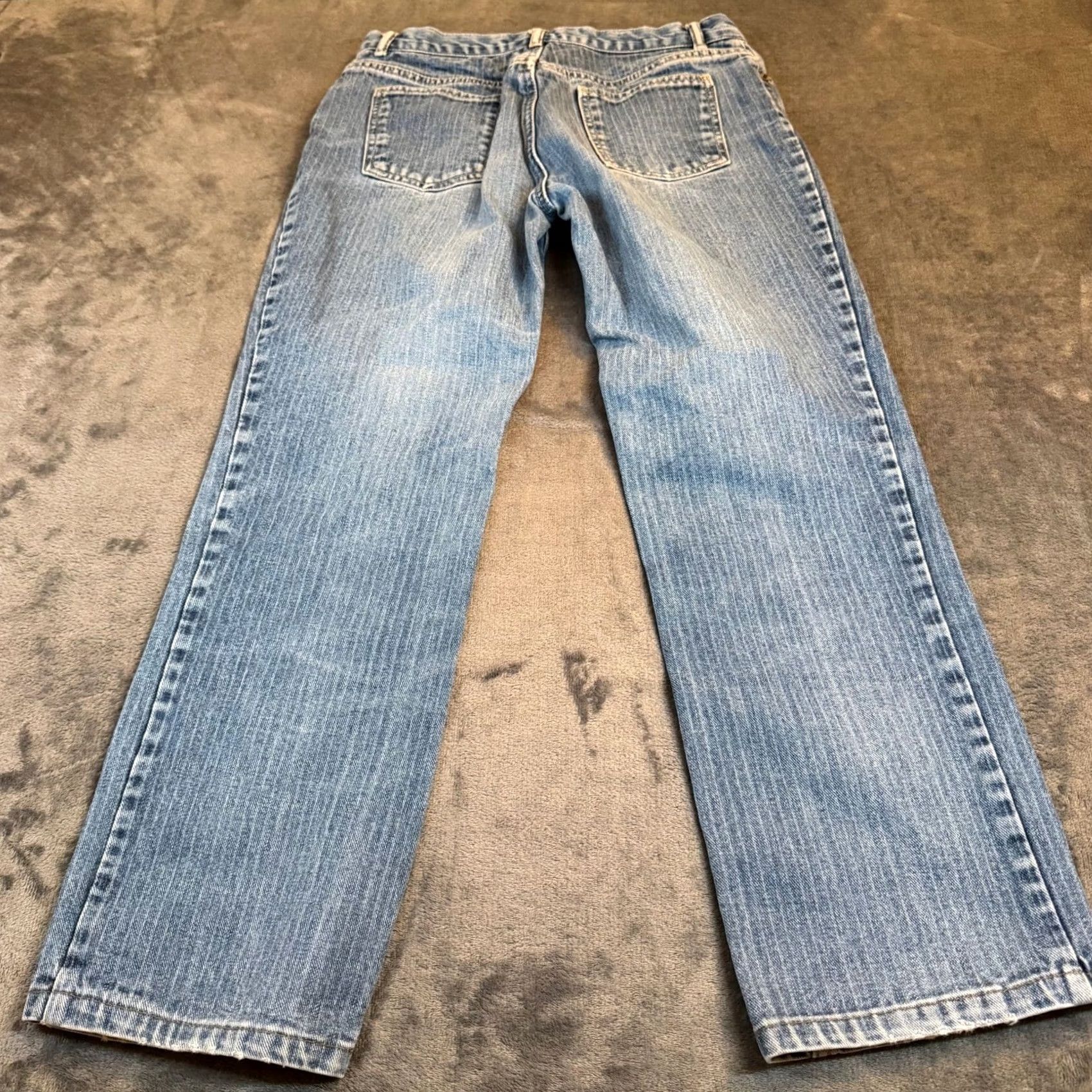 Marc Jacobs Marc Jacobs Jeans Pinstripe Straight 5-Pocket Denim Cotton Button Fly Womens Size 8 Blue" Size 30" / US 8 / IT 44 - 3 Thumbnail