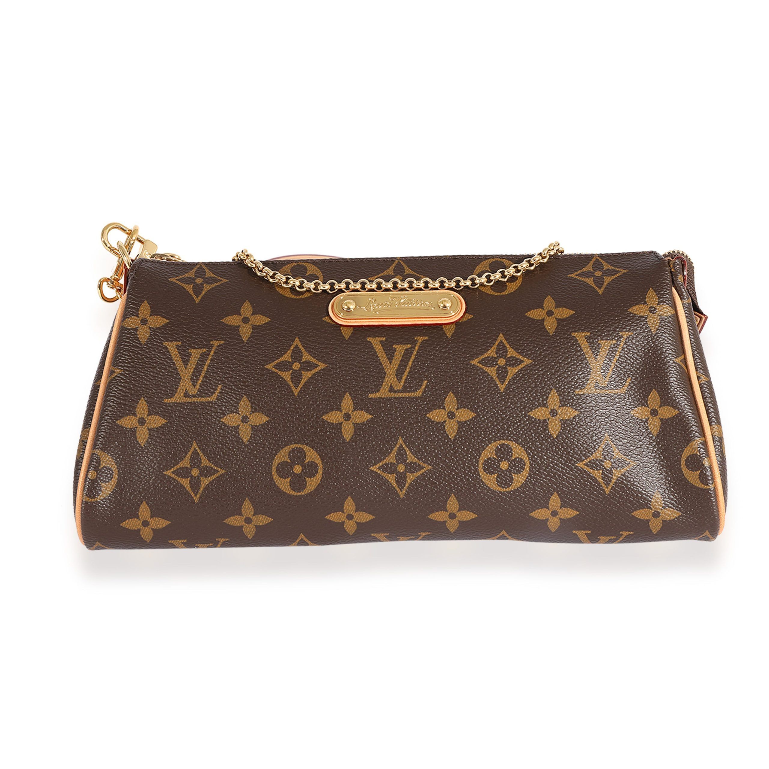image of Louis Vuitton Monogram Canvas Eva Clutch in Brown, Women's