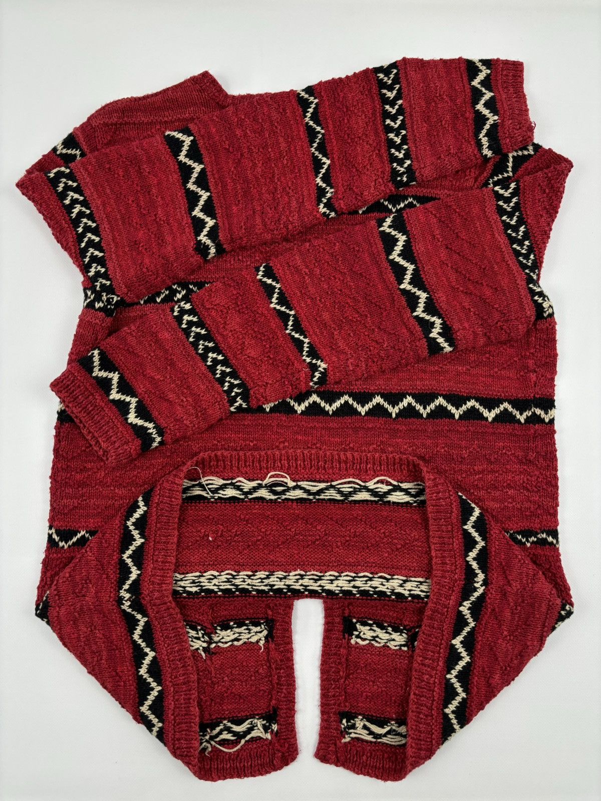 Lauren Ralph Lauren RARE Polo RRL Hand Knit Linen Aztec Navajo Striped Cardigan Size US M / EU 48-50 / 2 - 16 Thumbnail