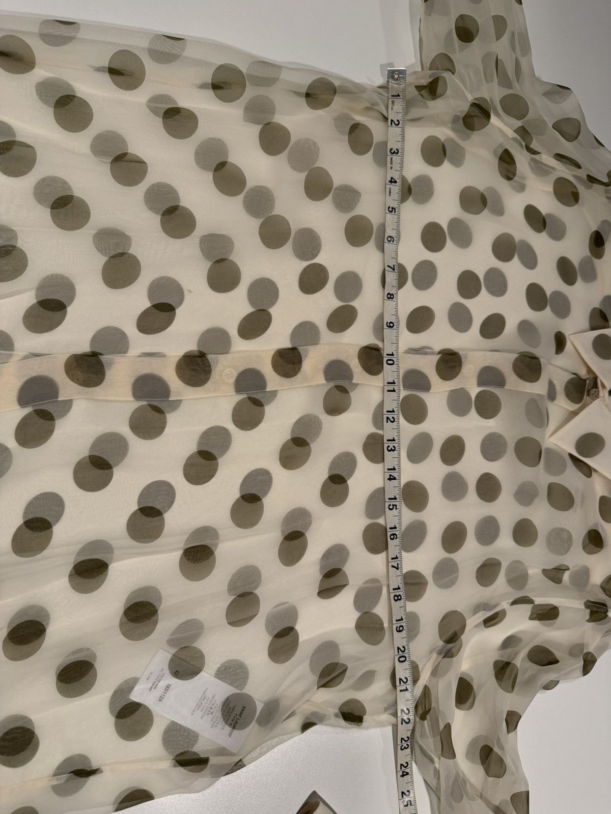 Saint Laurent Paris Saint laurent sheer transparent silk shirt. 42/16.5. $2100 Size US XL / EU 56 / 4 - 5 Thumbnail