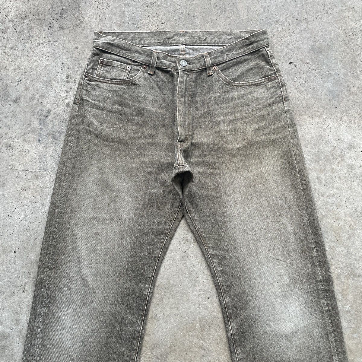Japanese Brand × Jean × Vintage Japan Vintage Baggy Denim Faded Greyish Browns Jeans Pants Size US 34 / EU 50 - 3 Thumbnail