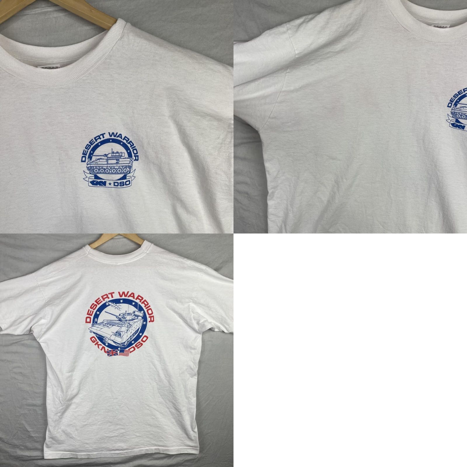 Fruit Of The Loom VINTAGE Desert Warrior Shirt Mens 2XL White Military GKN DSO 90s USA UK Desert Warrior Shirt Mens 2XL White Military GKN DSO 90s USA UK Size US XXL / EU 58 / 5 - 9 Thumbnail