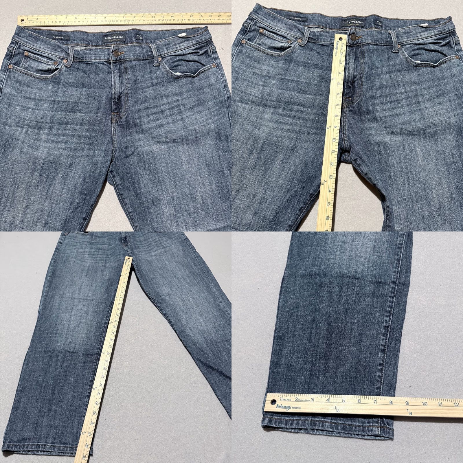 Lucky Brand Lucky Brand 221 Original Straight Jeans Men Blue Denim Mid Rise 40x30 Pockets- 40x30 Size US 40 / EU 56 - 9 Thumbnail