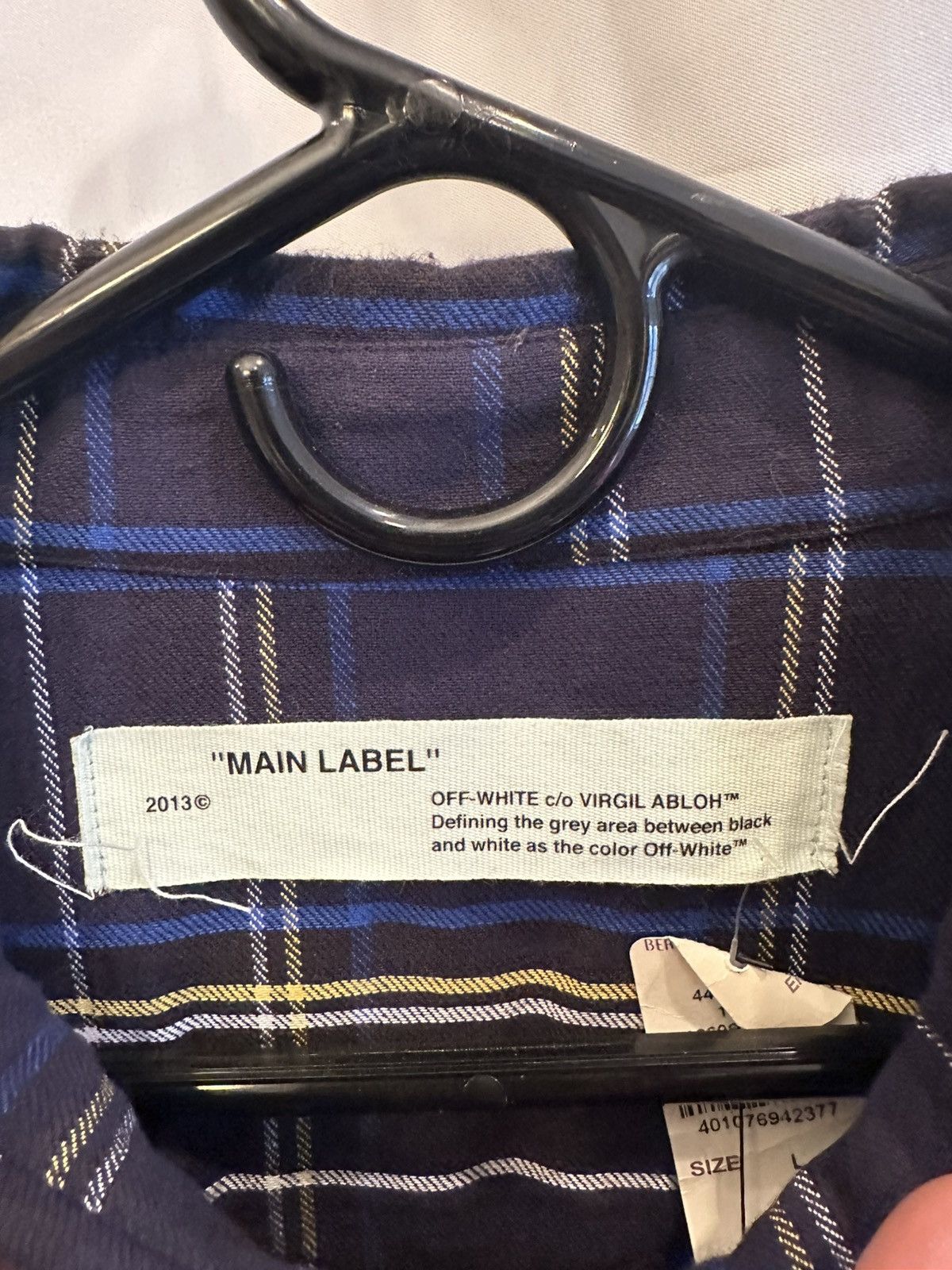 Off-White Off-White Plaid Shirt Size US L / EU 52-54 / 3 - 4 Thumbnail