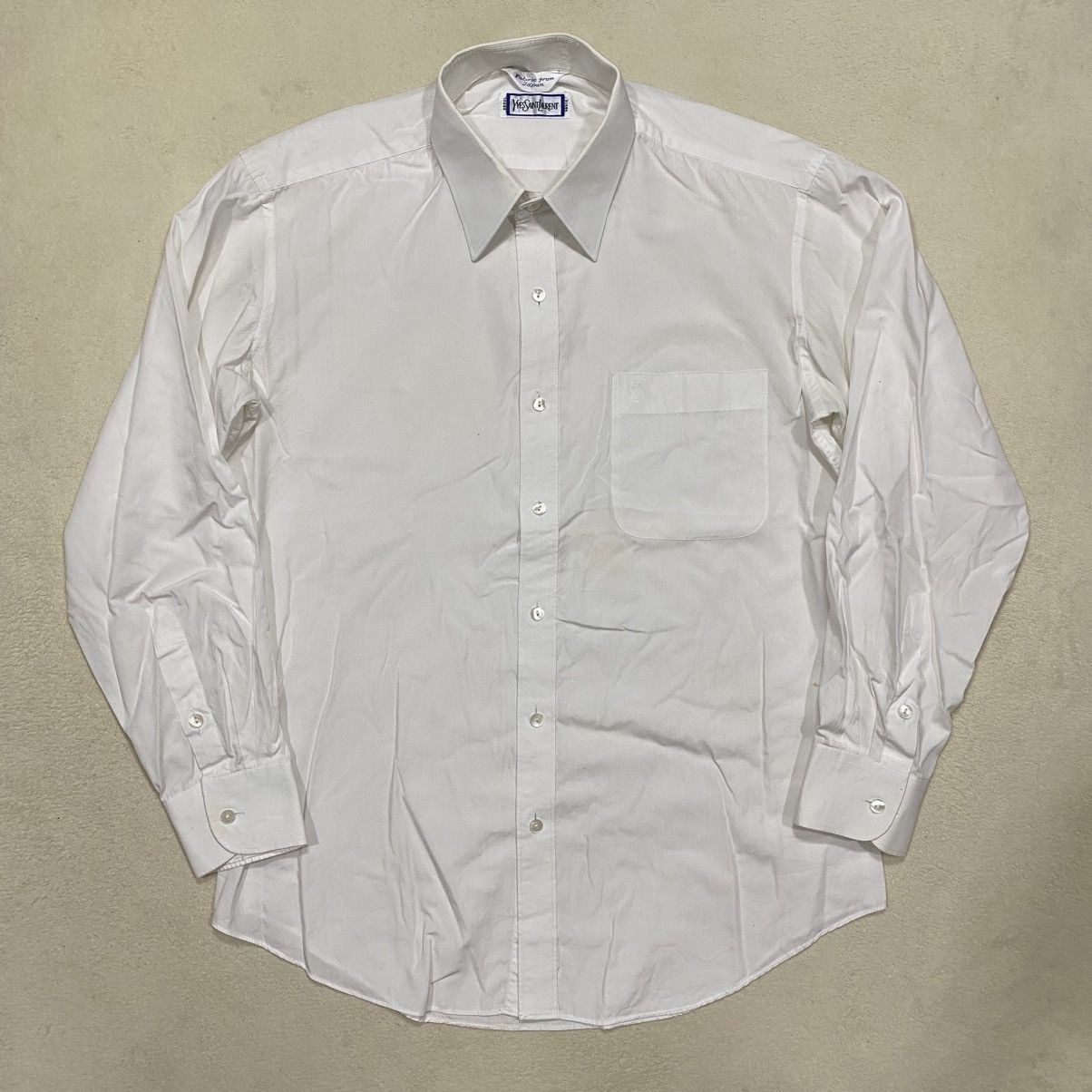 Vintage × Yves Saint Laurent Vintage Made In Japan Yves Saint Laurent Long Sleeve Shirt Size US M / EU 48-50 / 2 - 1 Thumbnail