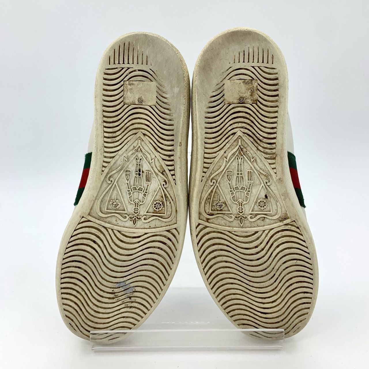 Gucci Gucci Ace Series Embroidered Leather Lace-Up Sneakers in Whi Size US 5.5 / IT 35.5 - 6 Thumbnail