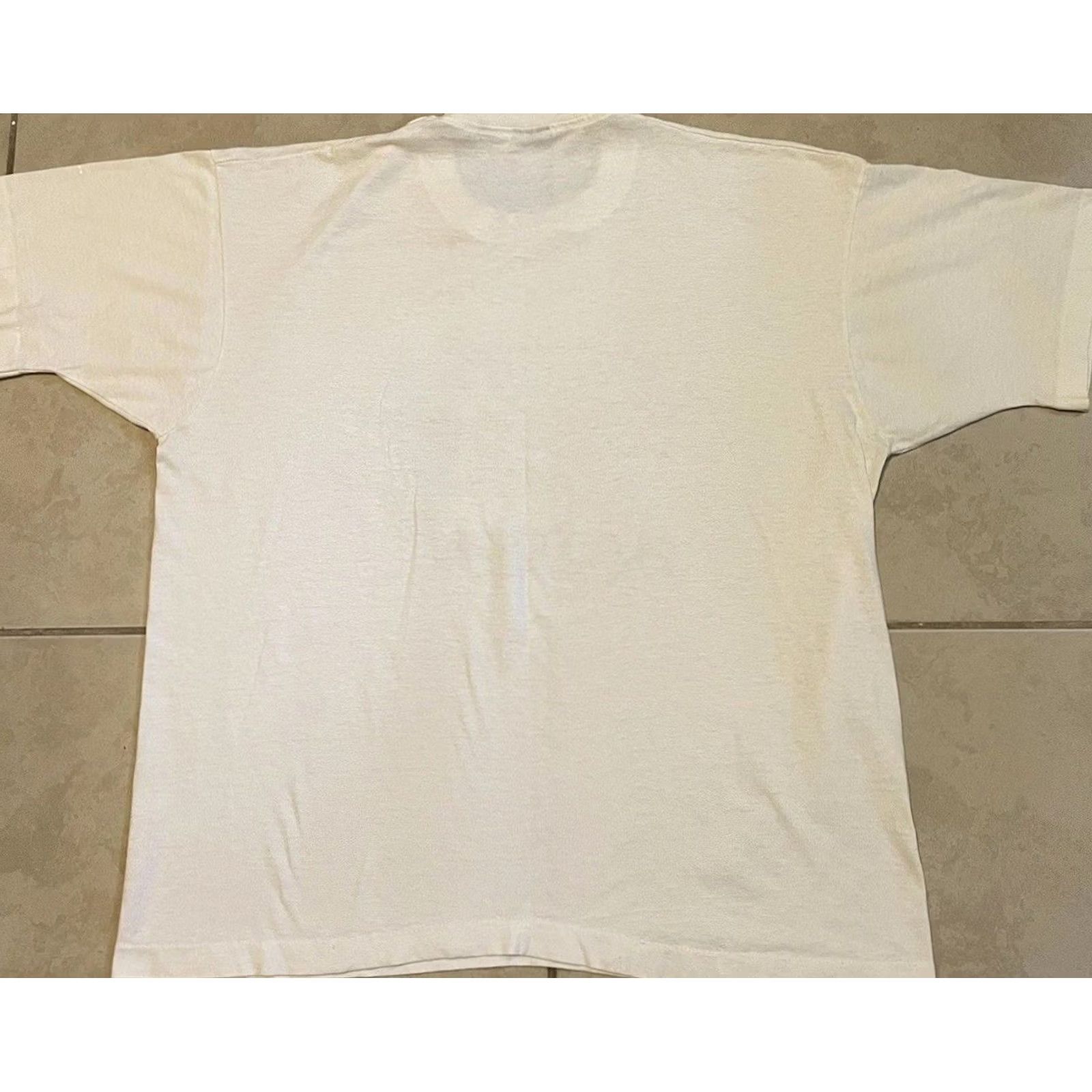 Vintage VINTAGE Buzzard Roost Saloon Shirt Mens L White 80s 90s Grunge Punk Harley Trucker Western USA Biker Cartoon Rock Bar Beer Size US L / EU 52-54 / 3 - 7 Thumbnail