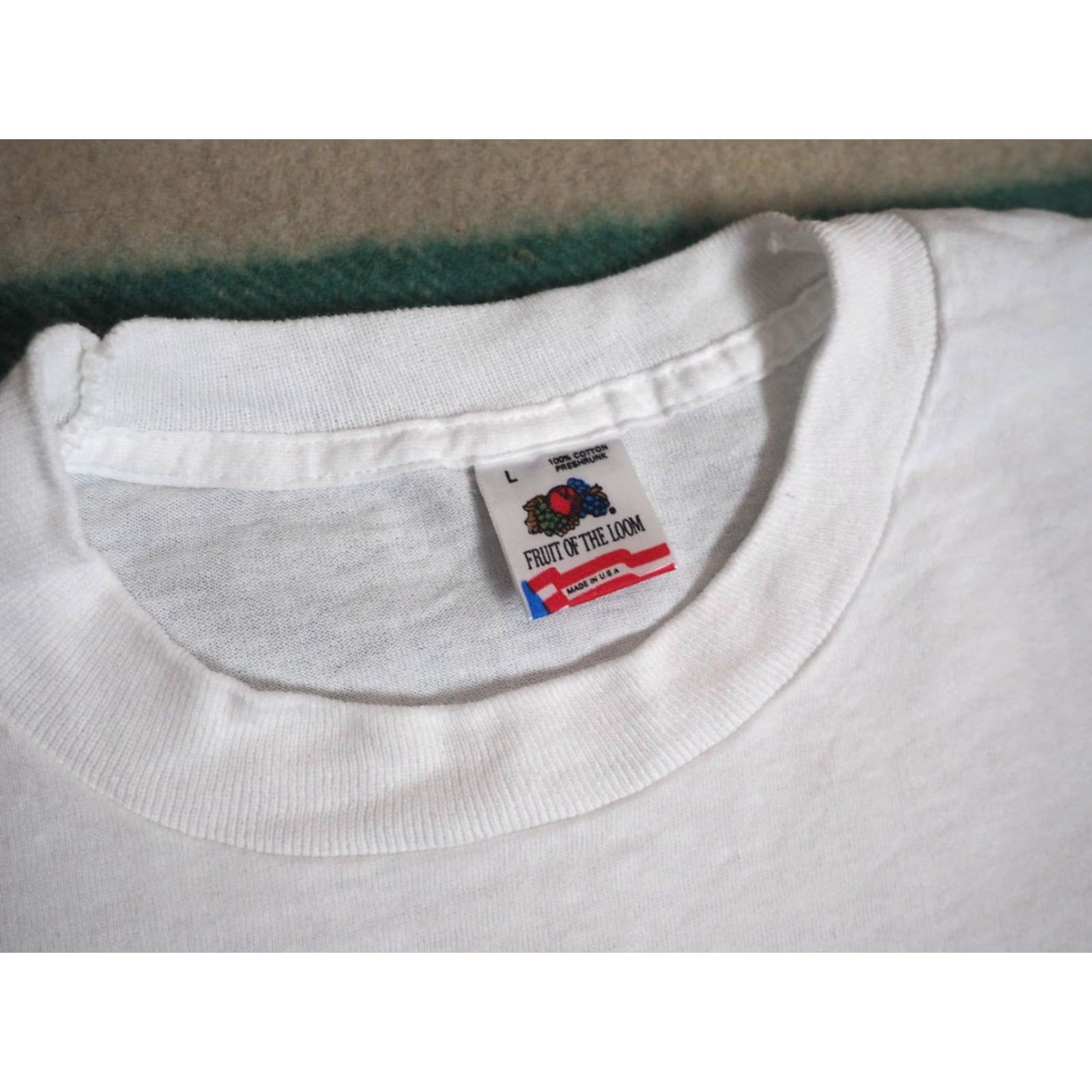Fruit Of The Loom VTG 80s Fruit of the Loom Talking T Spanish Travel Art USA White Tee T-Shirt Mens L Size US L / EU 52-54 / 3 - 5 Thumbnail