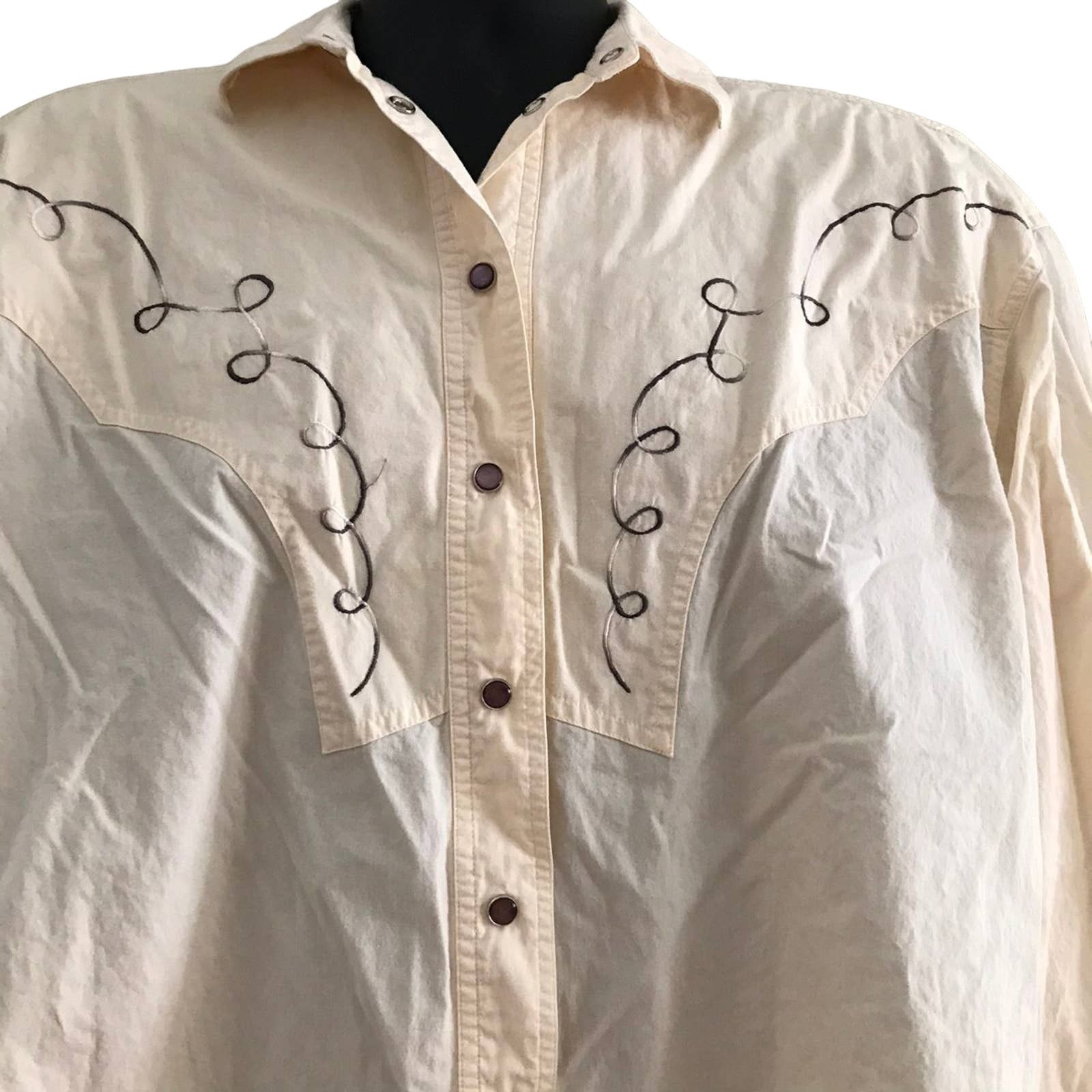 Vintage Vintage Women Western Wear Snap Front Top Size 10 Modern XL Size XL / US 12-14 / IT 48-50 - 2 Thumbnail