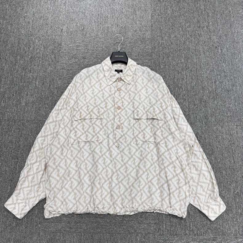 Fendi Fendi FF Print Linen Long Sleeve Shirt Size US M / EU 48-50 / 2 - 1 Thumbnail