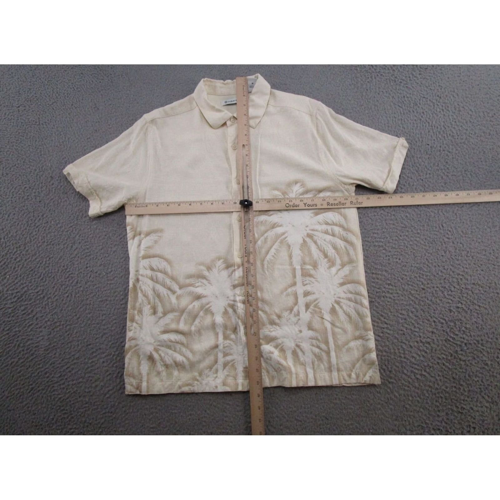 Cubavera Cubavera Shirt Short Sleeve Button-Up M Multicolor Viscose Palm Tree Hawaiian Casual Travel 100% Viscose Floral Embroidered Pocket Mens Shirt Size US M / EU 48-50 / 2 - 4 Thumbnail