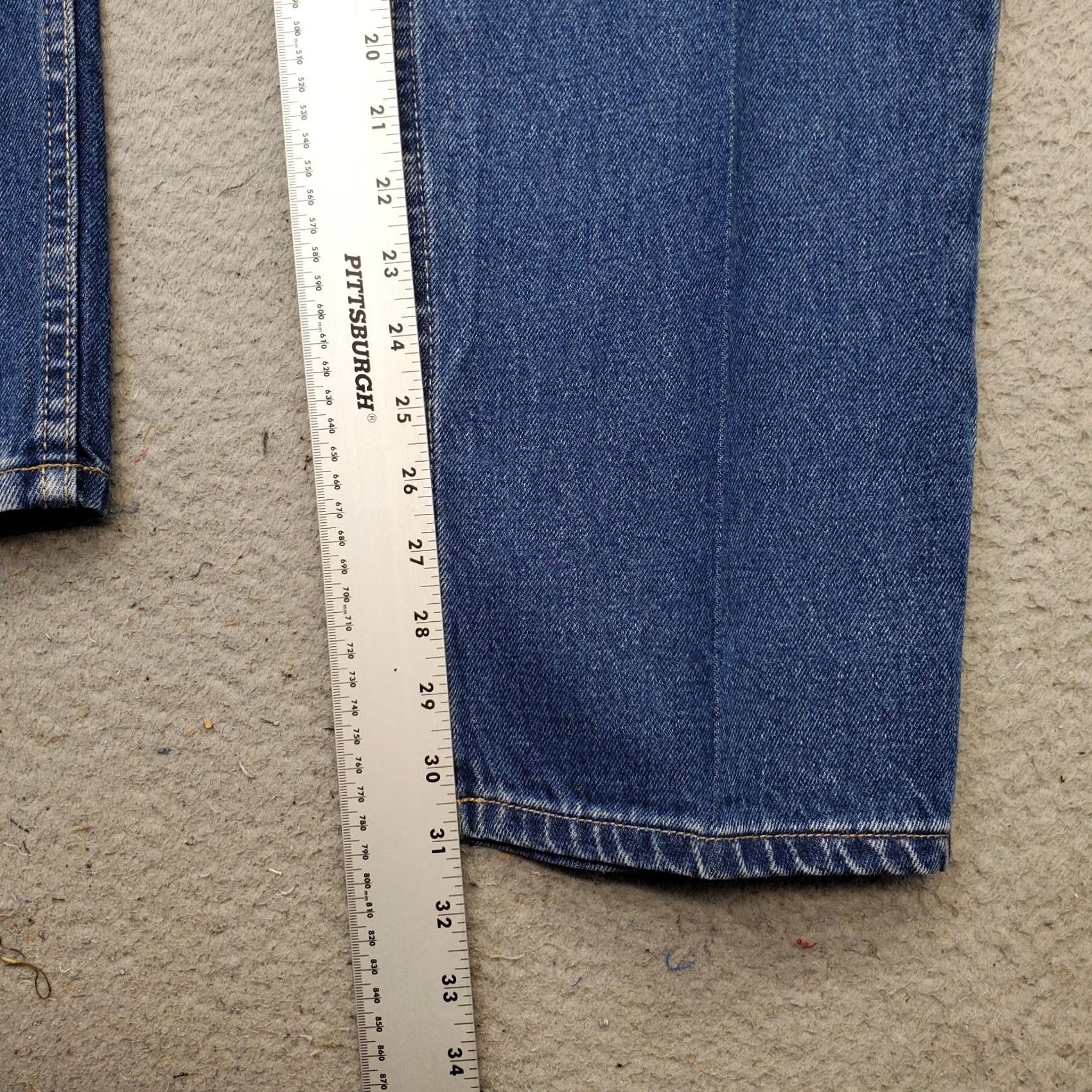 Denime Lanesboro Jeans Mens 44x30 Blue Denim Mid Rise Stretch Straight Shirt? Size US 44 / EU 60 - 4 Thumbnail
