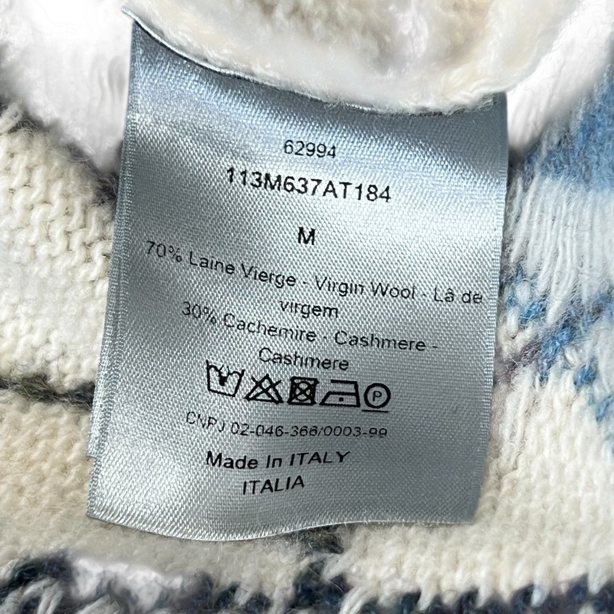 Dior Christian Dior 2020AW Argyle CD Cashmere Knit Sweater Size US M / EU 48-50 / 2 - 3 Thumbnail