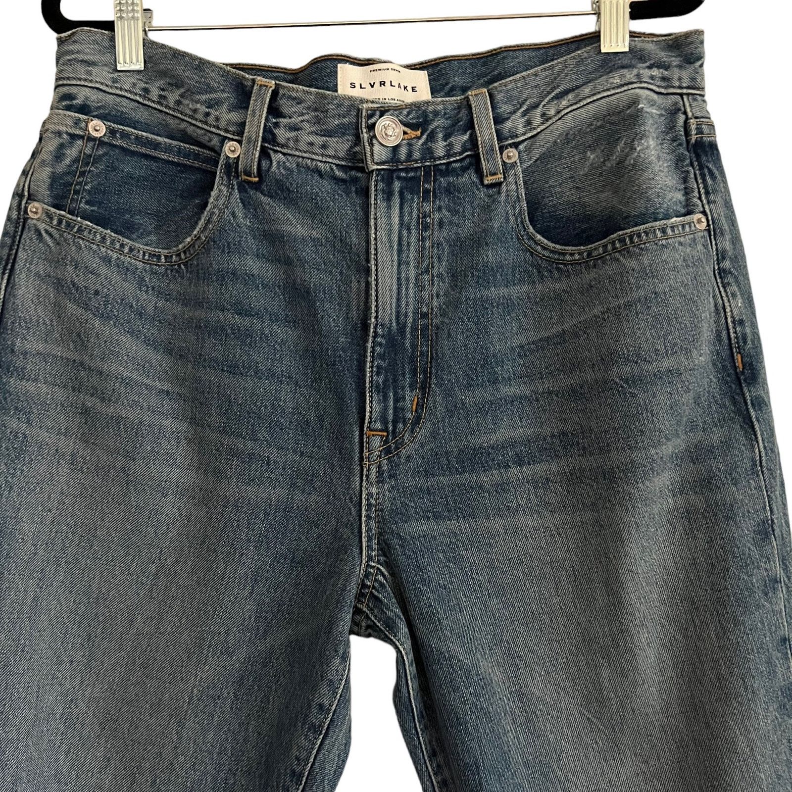 SLVRLAKE SLVRLAKE Distressed Roxy Jeans - After The Storm Size 31 Size 31" - 4 Thumbnail