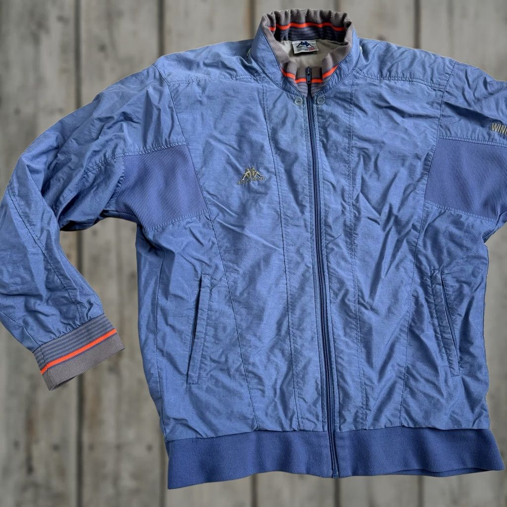 Kappa VINTAGE Kappa Windbreaker Jacket USA Men Medium Blue Pit to Pit 22 Length 27 Track & Field Size US XXL / EU 58 / 5 - 1 Thumbnail