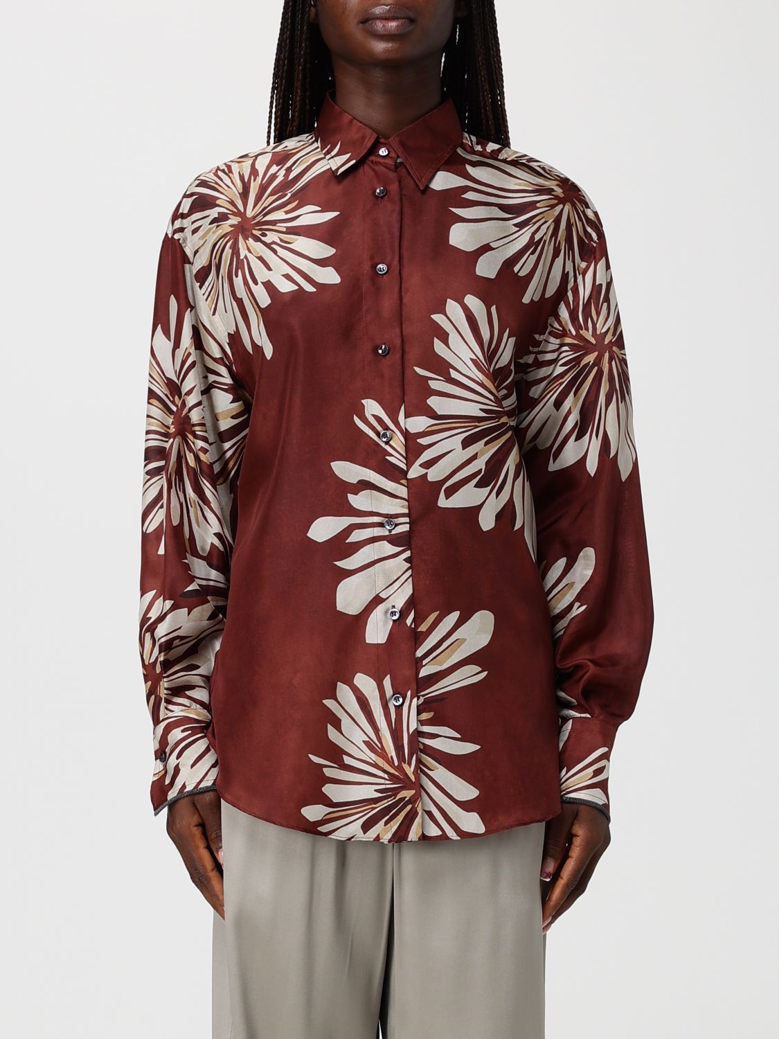 Brunello Cucinelli Shirt Woman Burgundy