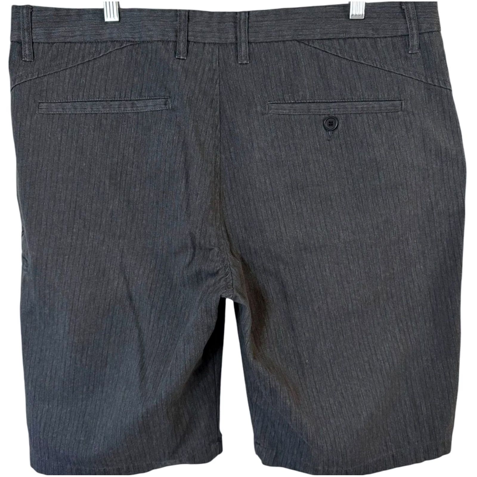 Fox Racing Fox Racing Essex Striped Chino Short Gray Flat-Front Casual Walkshorts Men 38 Size US 38 / EU 54 - 4 Thumbnail