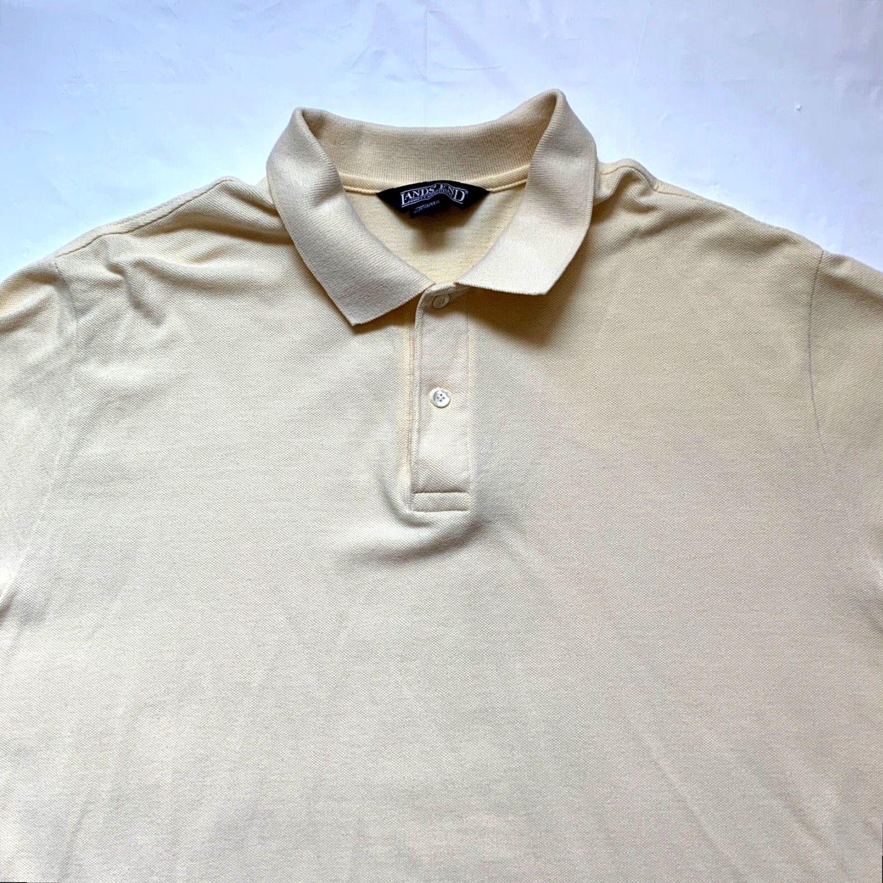 Lands' End VINTAGE Lands' End Polo Shirt Mens 2XL 50-52 Light Yellow Rugby USA Classic NEW Size US XXL / EU 58 / 5 - 4 Thumbnail