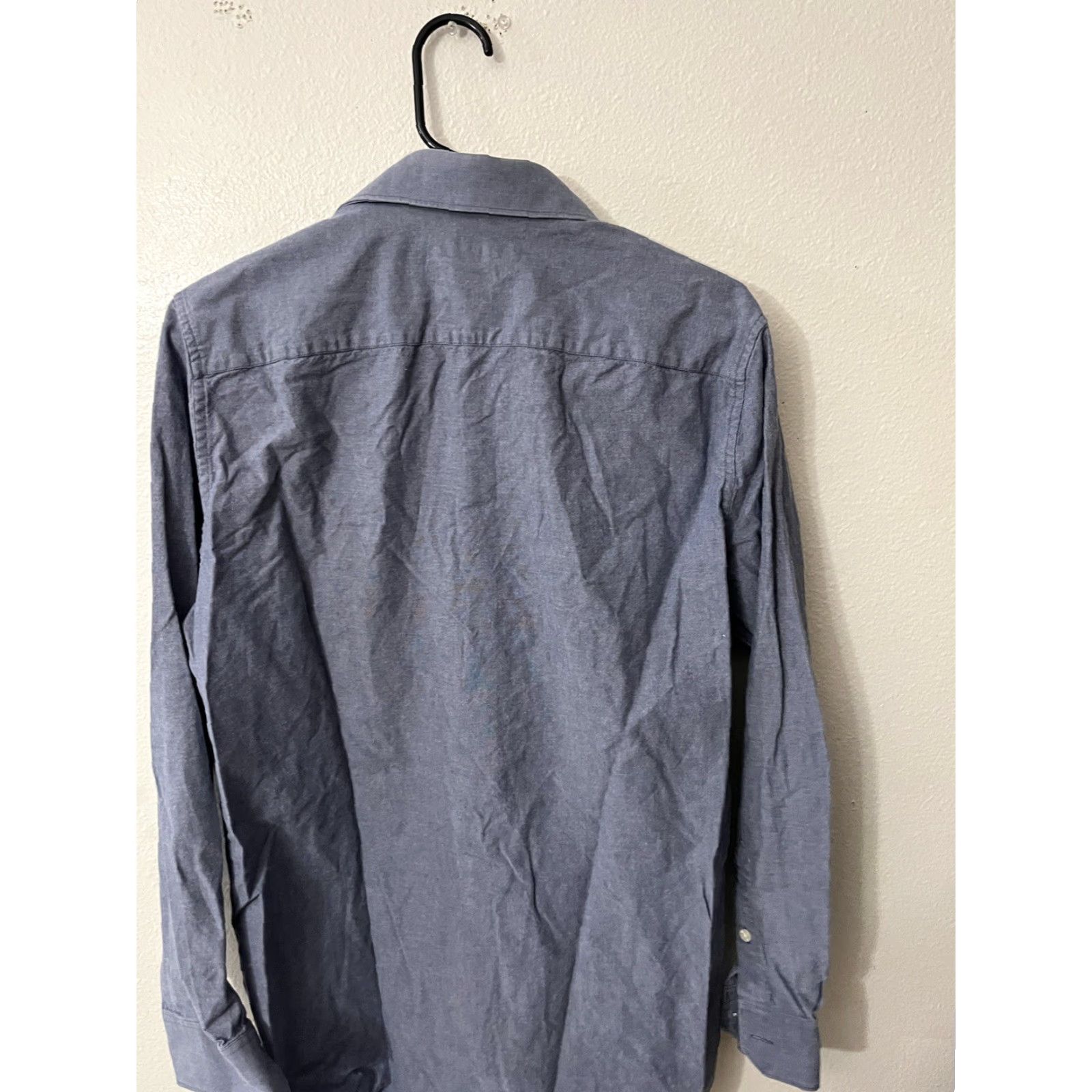 Perry Ellis Perry Ellis Slim Fit Button-Down Shirt Men’s Long Sleeve 15.5 Blue Solid Casual Workwear Size US M / EU 48-50 / 2 - 2 Thumbnail