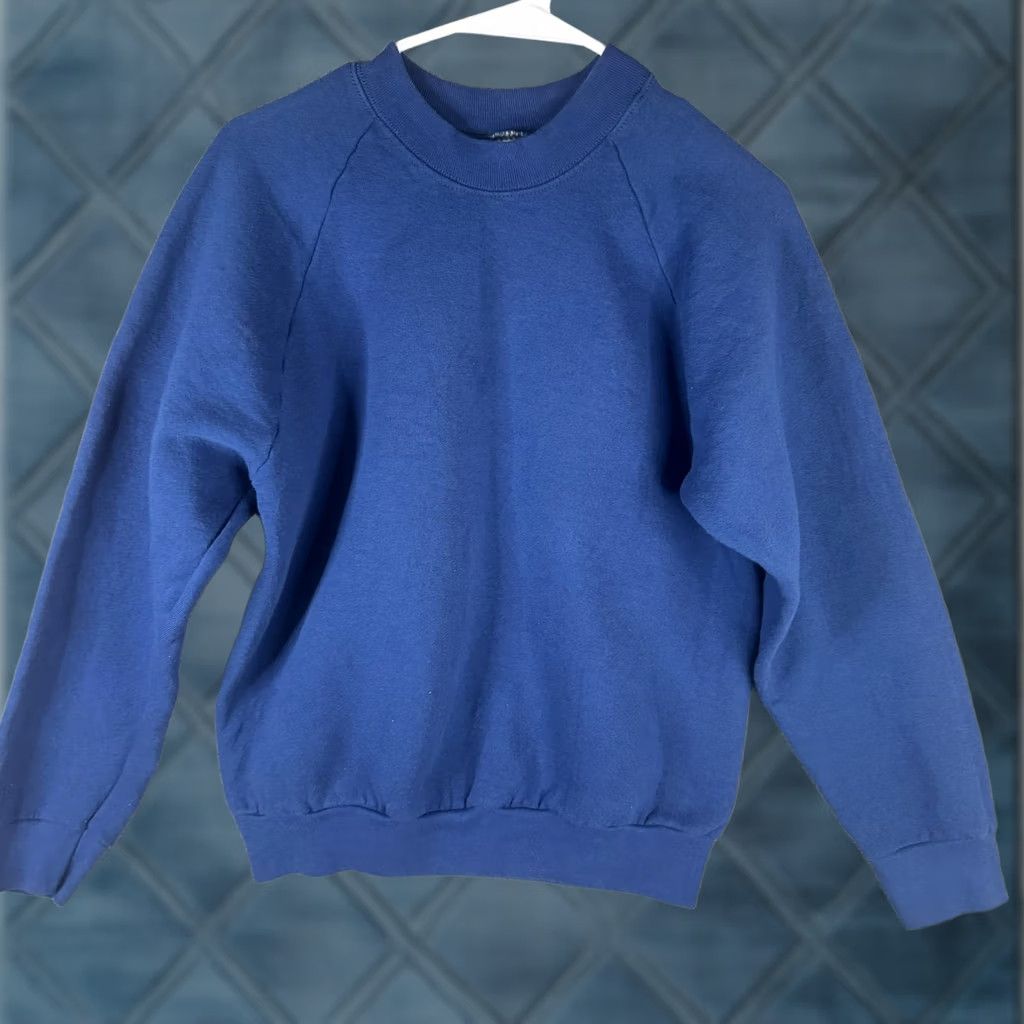 Fruit Of The Loom VINTAGE Fruit of the Loom Sweatshirt Mens M Blue Crewneck Fleece USA Size US M / EU 48-50 / 2 - 1 Thumbnail