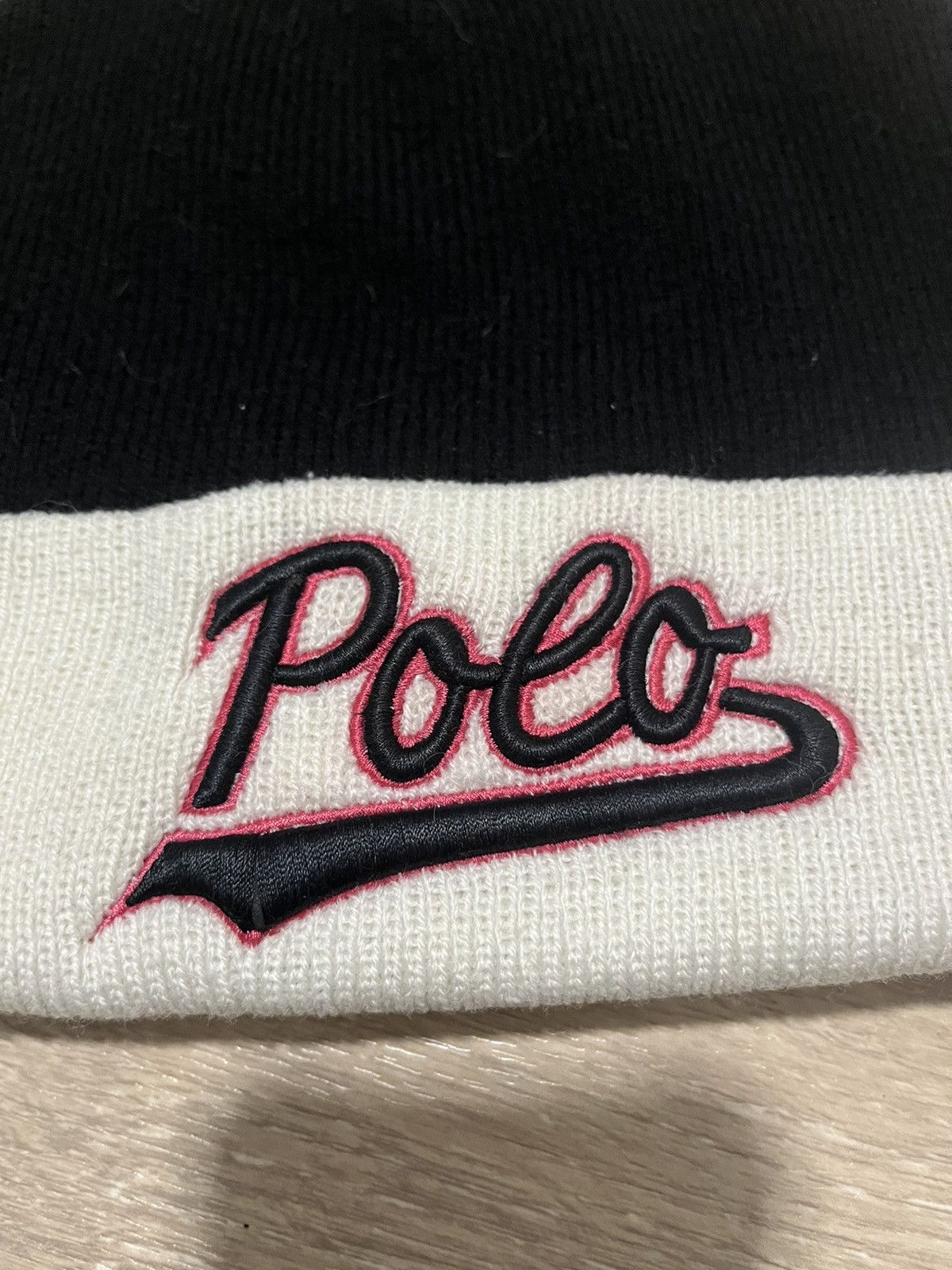 Polo Ralph Lauren × Vintage Polo Ralph Lauren Beanie Hat Logo 90s Size ONE SIZE - 3 Thumbnail
