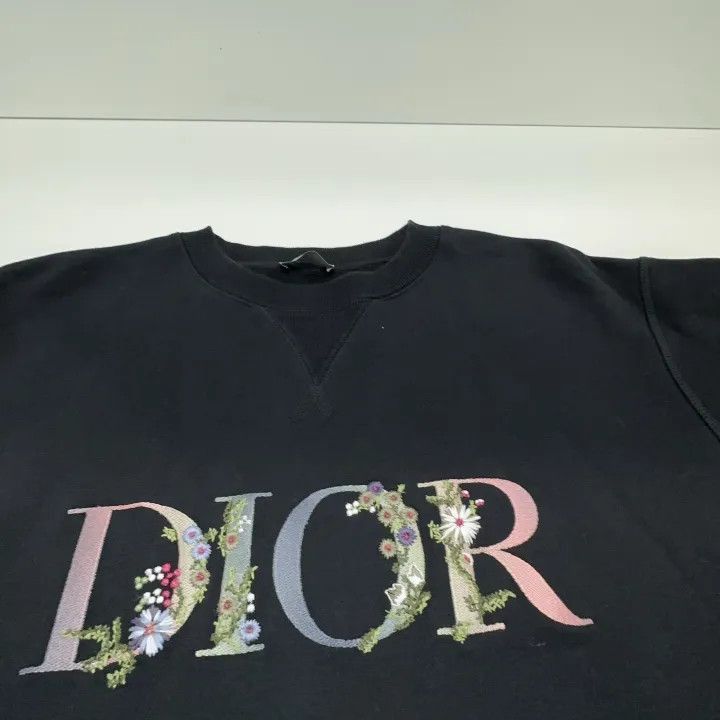 Dior Dior Dior Floral Embroidered Black Sweatshirt 0079-2507 Size US XXL / EU 58 / 5 - 5 Thumbnail