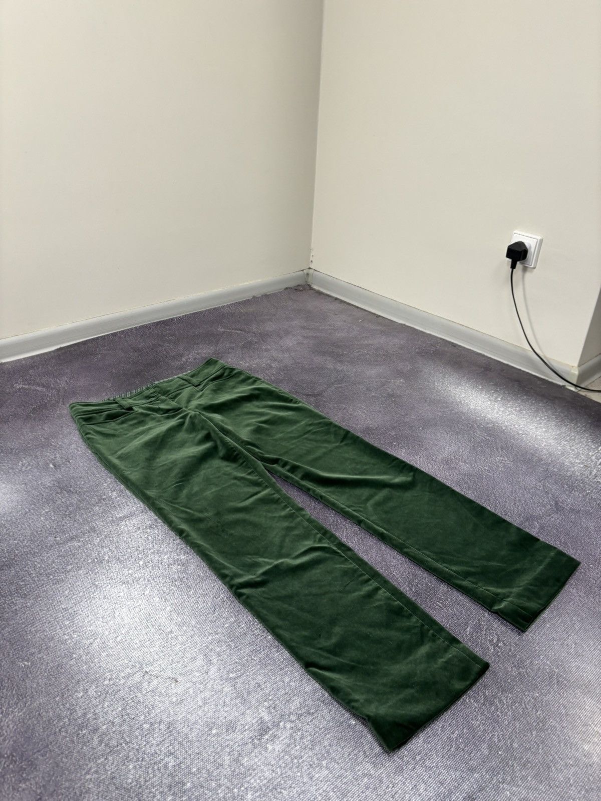 Etro Etro Velour Velvet Emerald Green Plush Women’s Luxury Pants Size 30" / US 8 / IT 44 - 4 Thumbnail