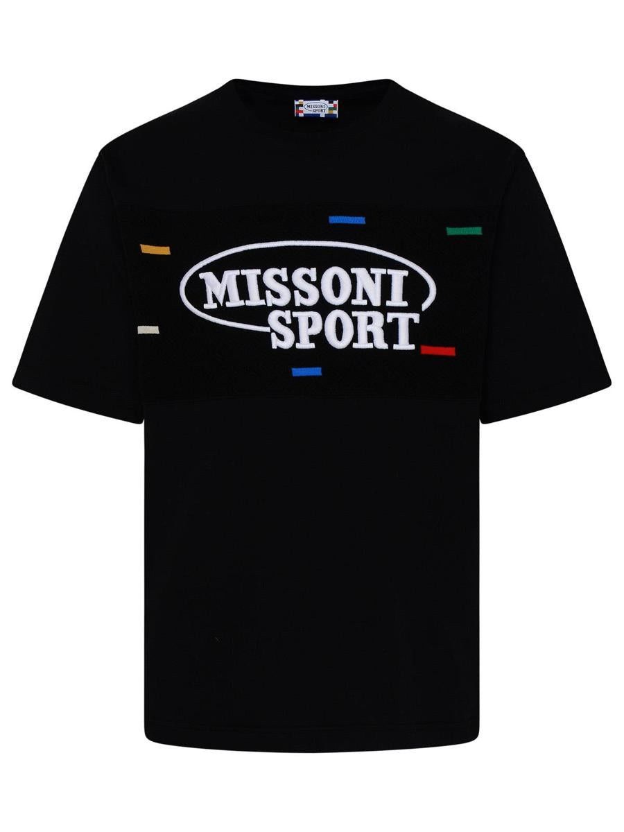 Missoni o1y0225 Logo Crewneck T-Shirt in Black Size US S / EU 44-46 / 1 - 1 Thumbnail