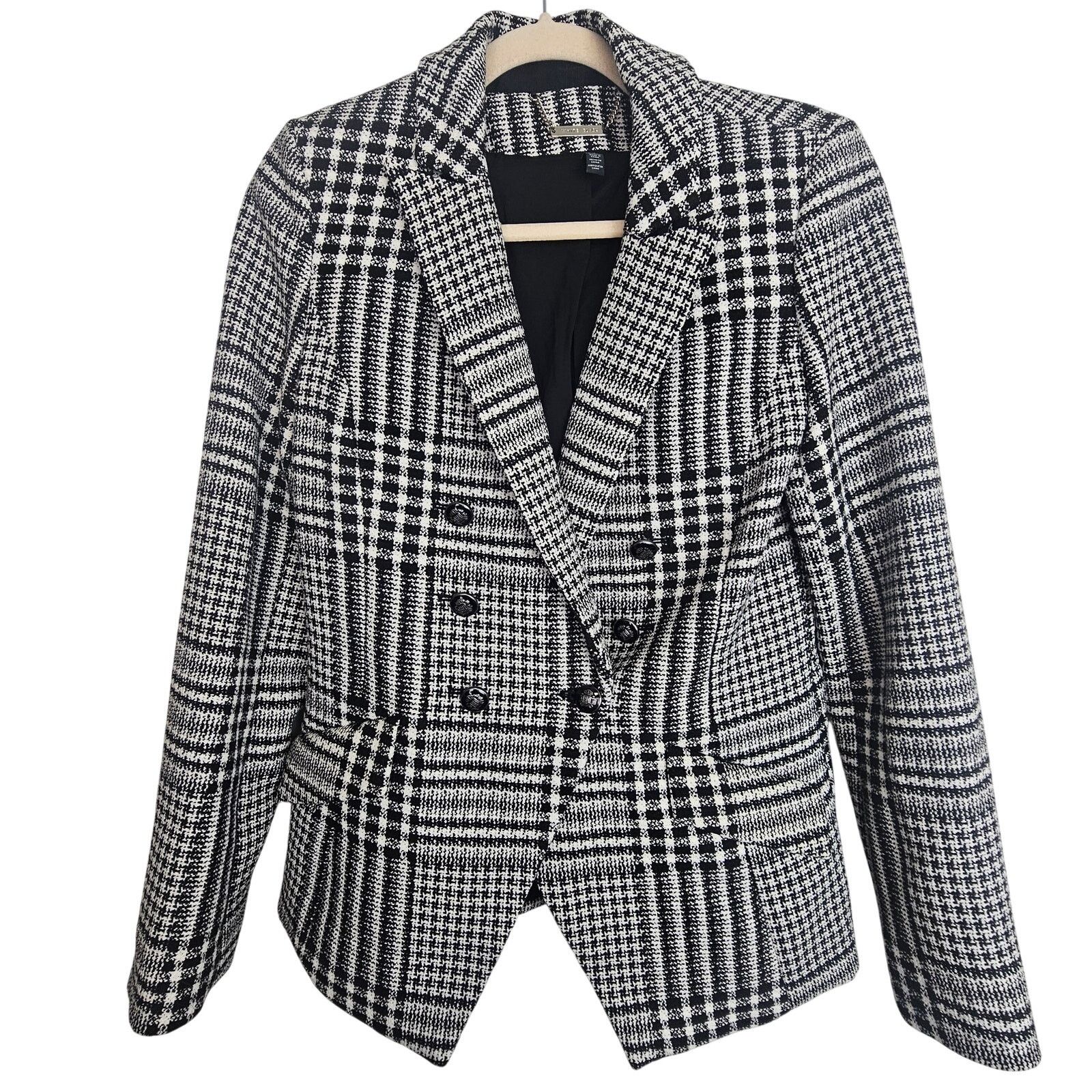 White House Black Market White House Black Market Womens Plaid Blazer 4 Career Corp Size S / US 4 / IT 40 - 1 Thumbnail