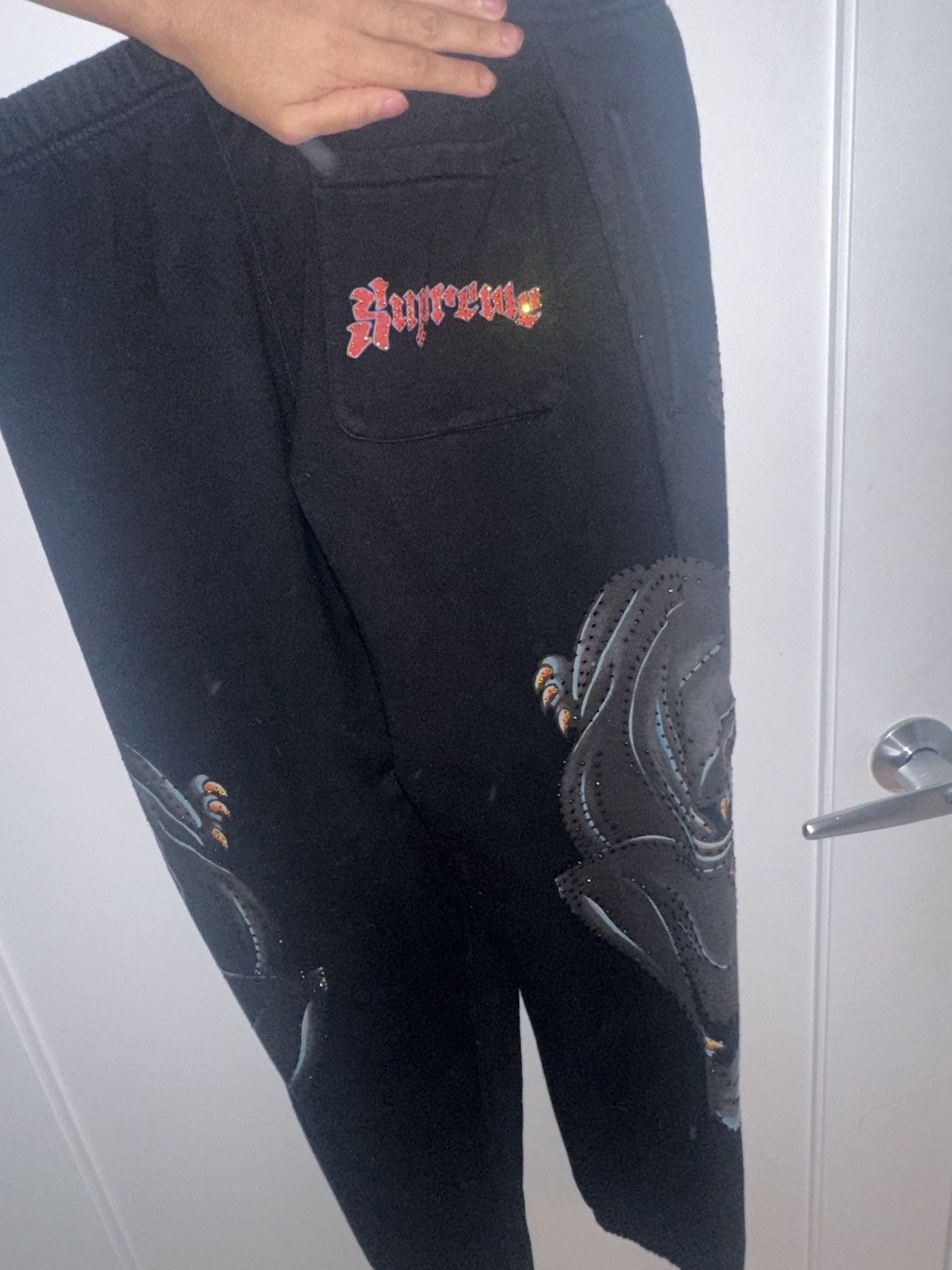 Ed Hardy × Supreme Supreme Panther sweatpants Size US 32 / EU 48 - 2 Thumbnail