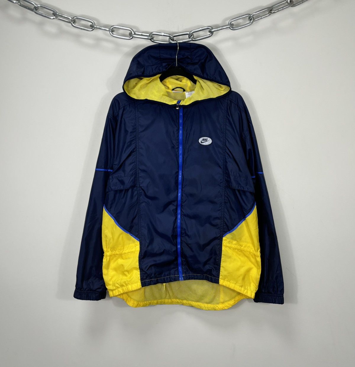 Nike Vintage 90s Nike Y2K Big Logo Retro Hype Hooded Nylon Jacket Size US M / EU 48-50 / 2 - 2 Thumbnail
