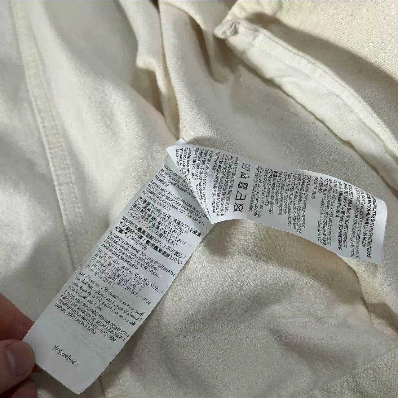 Saint Laurent Paris Saint Laurent SS22 White Denim Jacket Men. Size US M / EU 48-50 / 2 - 8 Thumbnail