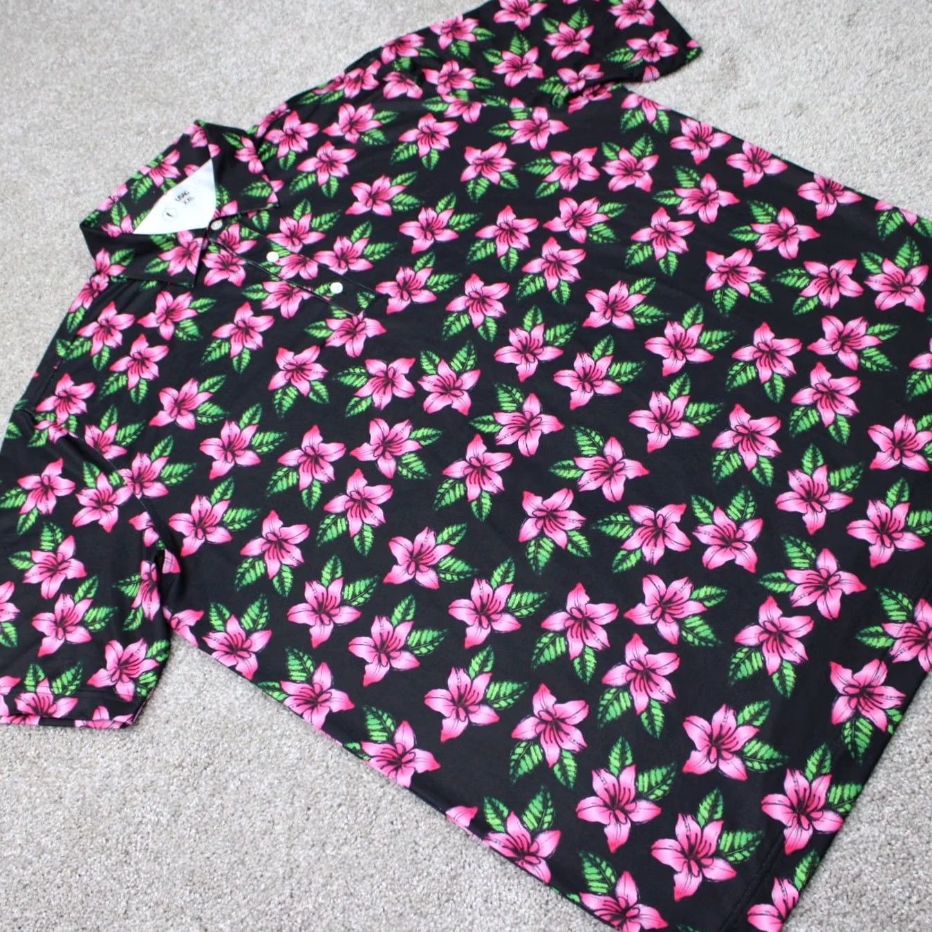 Vintage USAG You Suck at Golf Polo Shirt Mens 2XL XXL Black Floral Short Sleeve Polo Shirt Polo Shirt Mens 2XL Brand You Suck at Golf Size US XXL / EU 58 / 5 - 6 Thumbnail