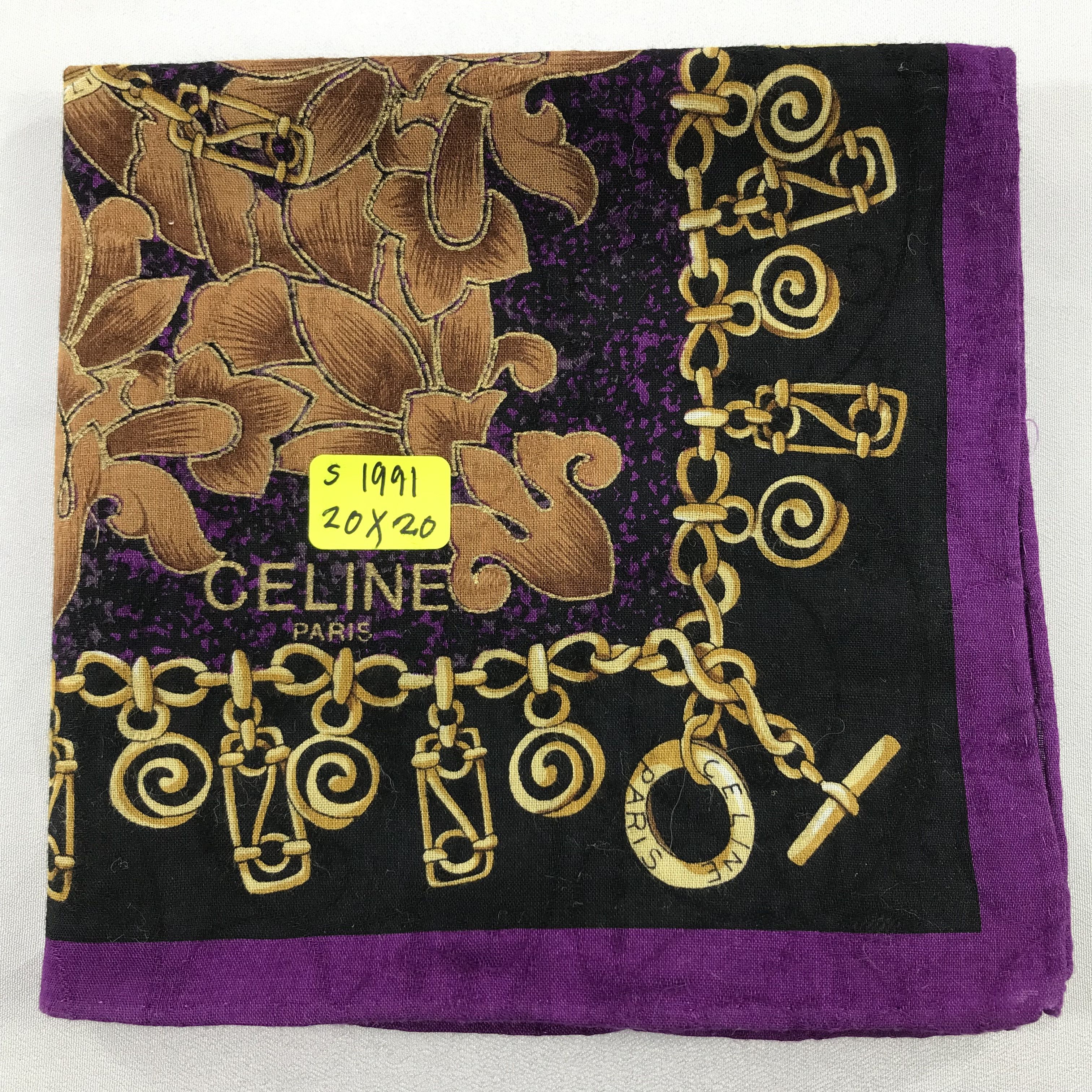 Celine × Vintage Celine Bandana / Handkerchief / Neckerchief - S1991 Size ONE SIZE - 5 Thumbnail