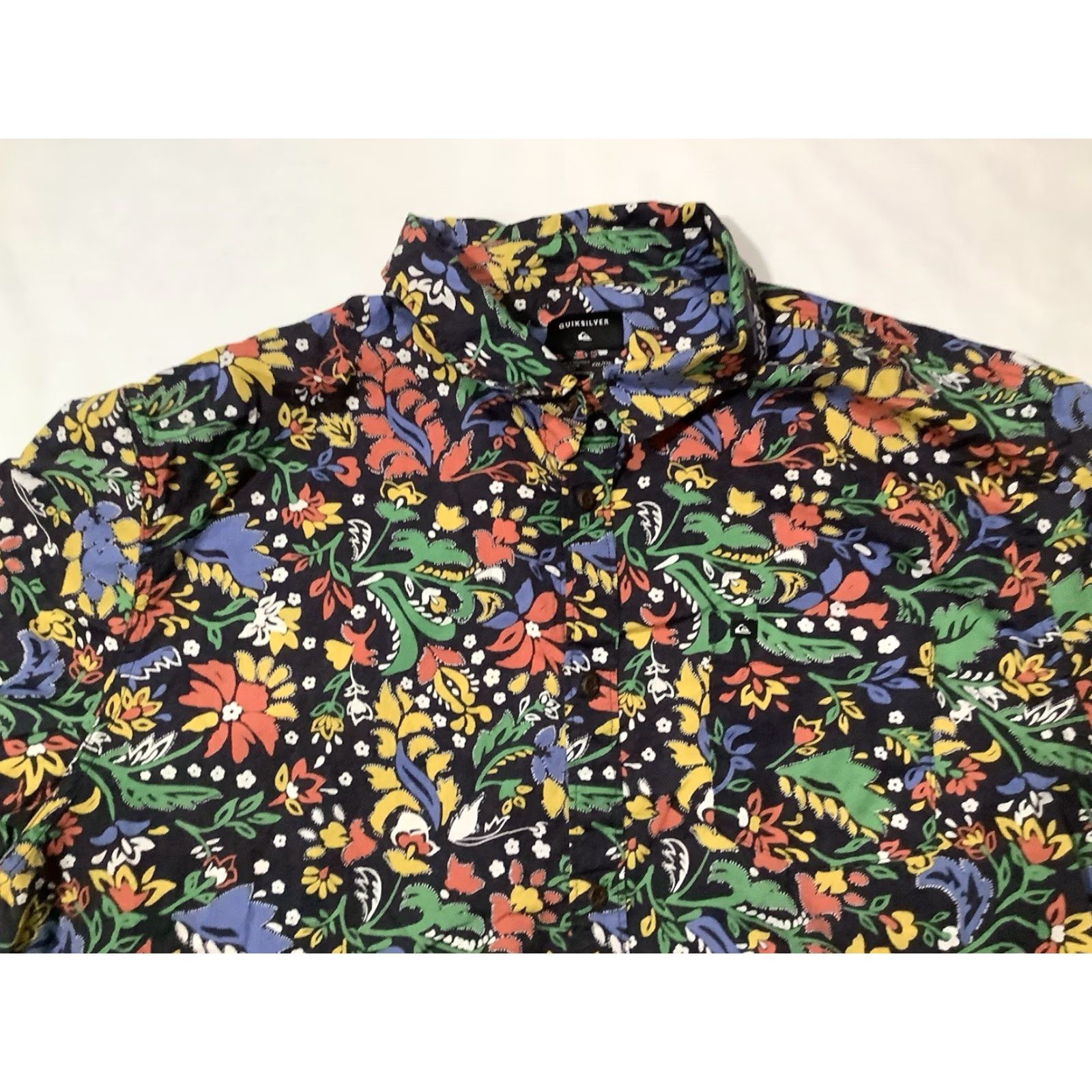 Quiksilver Quiksilver Shirt XXL Mens Floral Hawaiian Regular Fit Button Up Short Sleeve Size US XXL / EU 58 / 5 - 2 Thumbnail