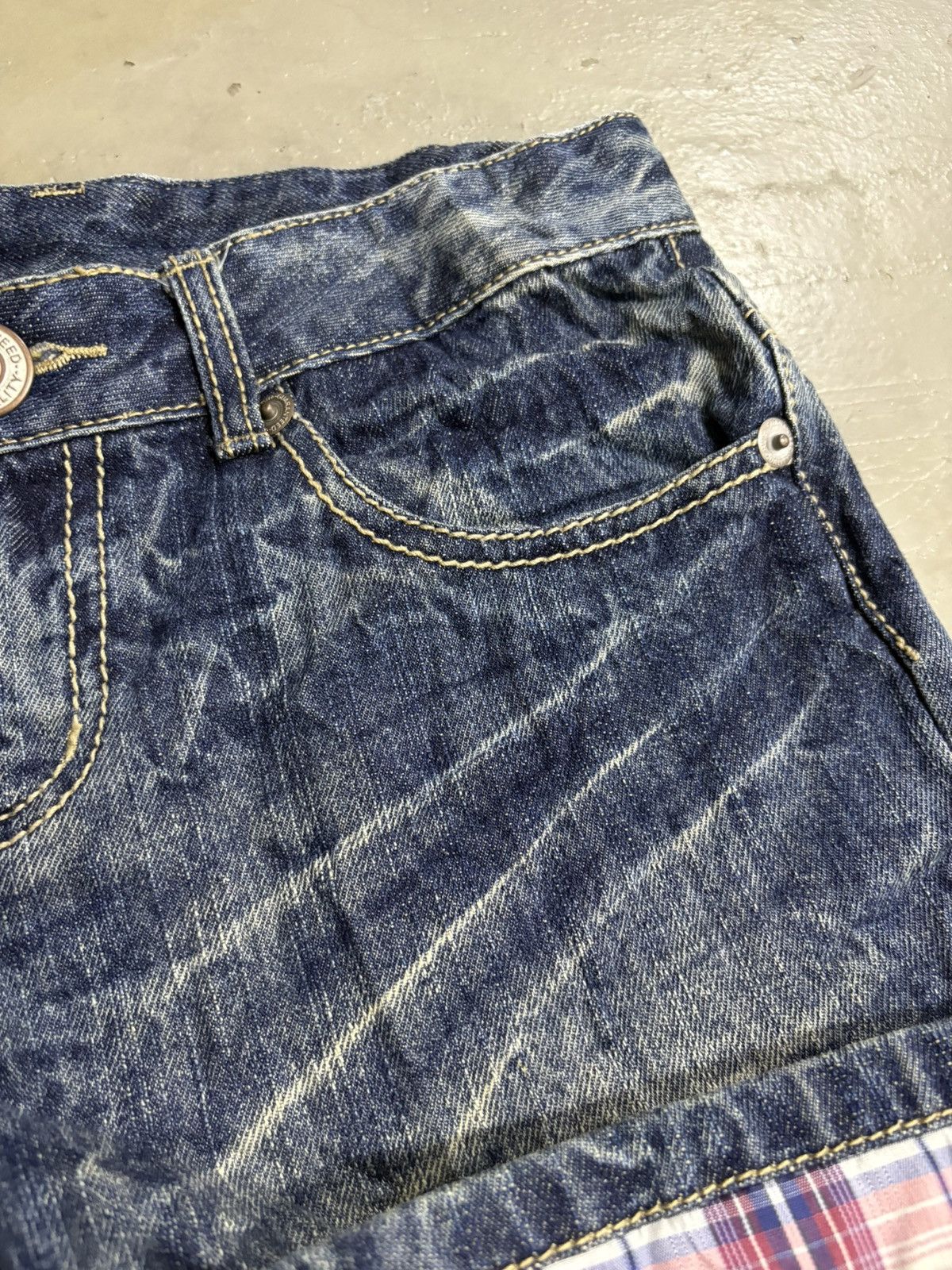 If Six Was Nine RNA H Naoto Acid Wash Japanese brand Denim shorts Size 29" - 5 Thumbnail