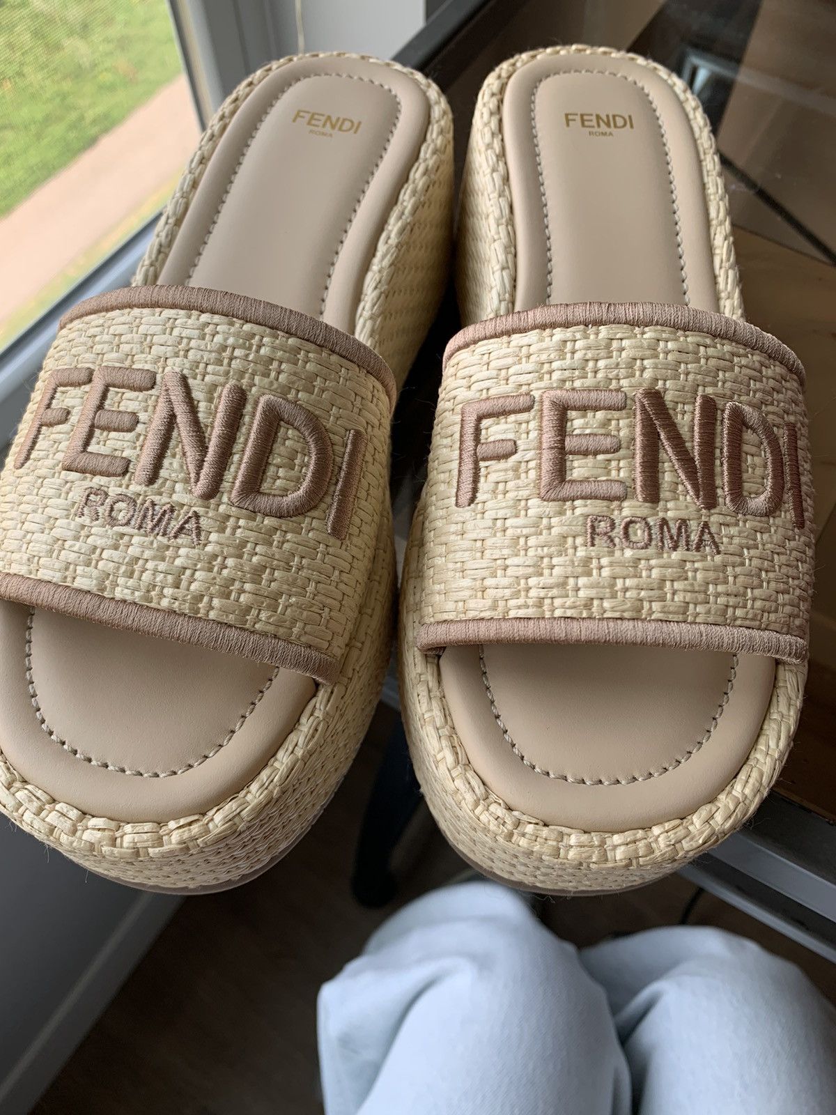 Fendi Sunshine Platform Wedge Sandal