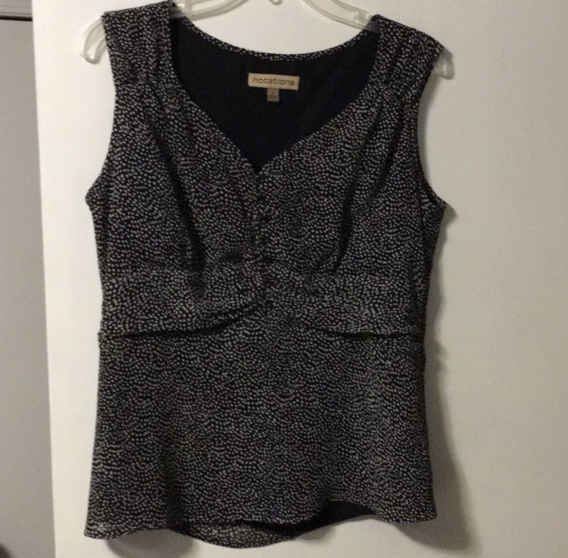 Other Notations Black and White Dotted Blouse Size M / US 6-8 / IT 42-44 - 1 Thumbnail