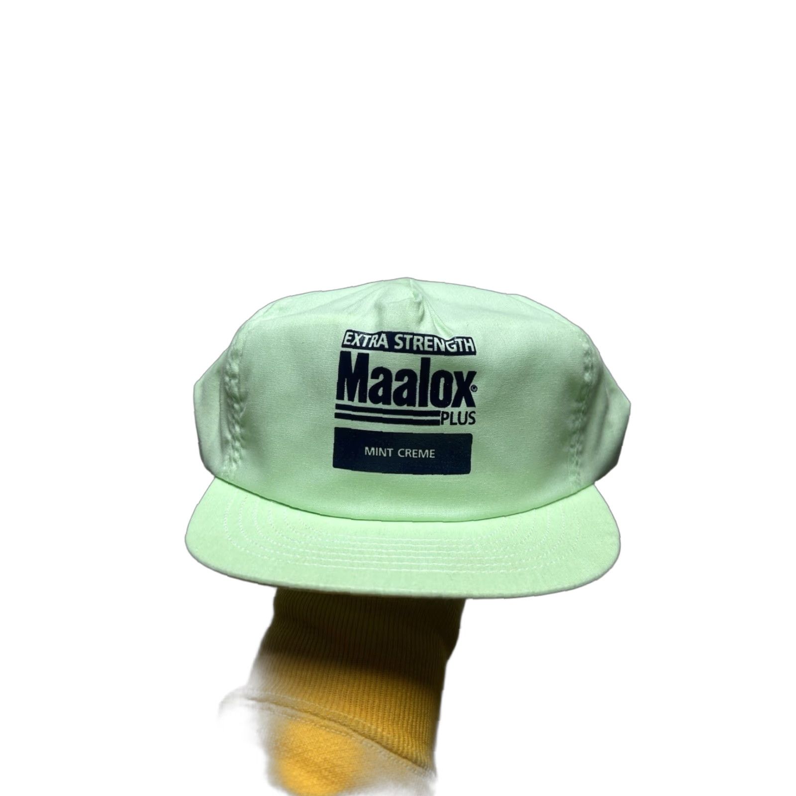Vintage VINTAGE 90s Maalox Plus mint creme green SnapBack hat cap made in USA adjustable Mens Snapback Green USA Mint Adjustable Cap Size ONE SIZE - 1 Thumbnail