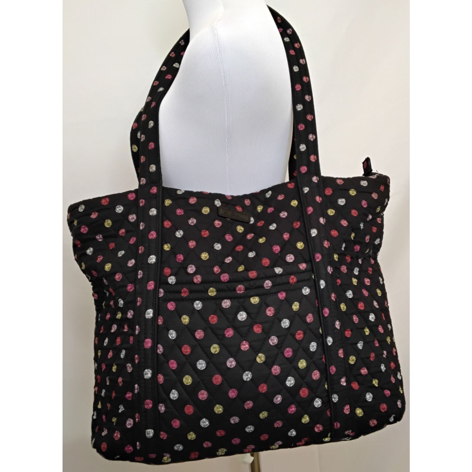 Vera Bradley Vera Bradley Tote Bag Work Shoulder Bag Black Havana Dots Size ONE SIZE - 2 Thumbnail