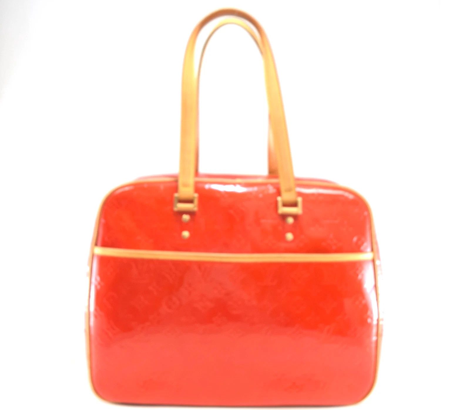 Louis Vuitton Louis Vuitton Sutton Hand Bag Vernis Leather Red M91080 Size ONE SIZE - 1 Thumbnail