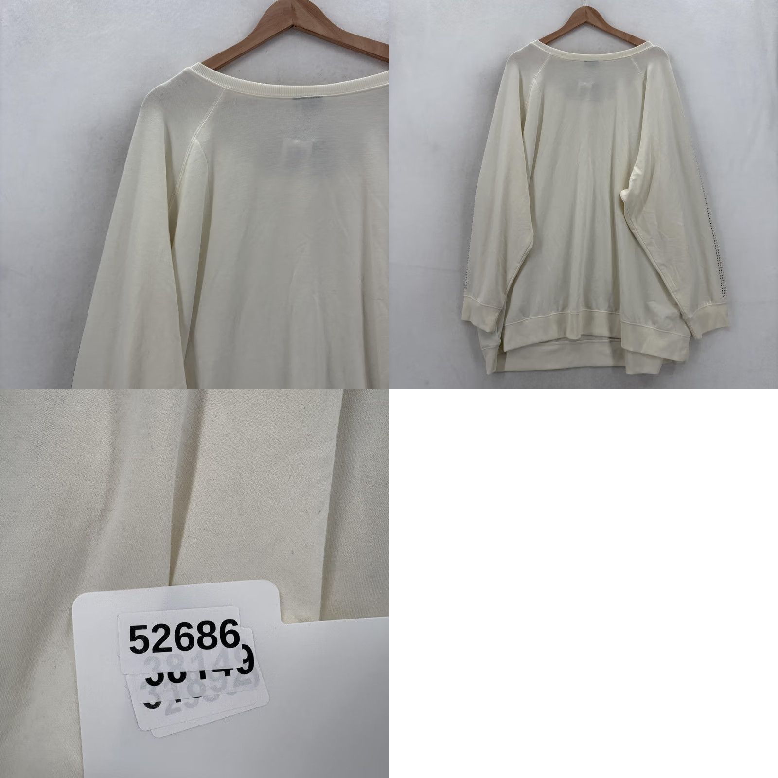 Torrid Torrid Sweatshirt Womens 5X White Rhinestone Sleeve Scoop Neck Raglan Pullover Size XXL / US 16-18 / IT 52-54 - 9 Thumbnail