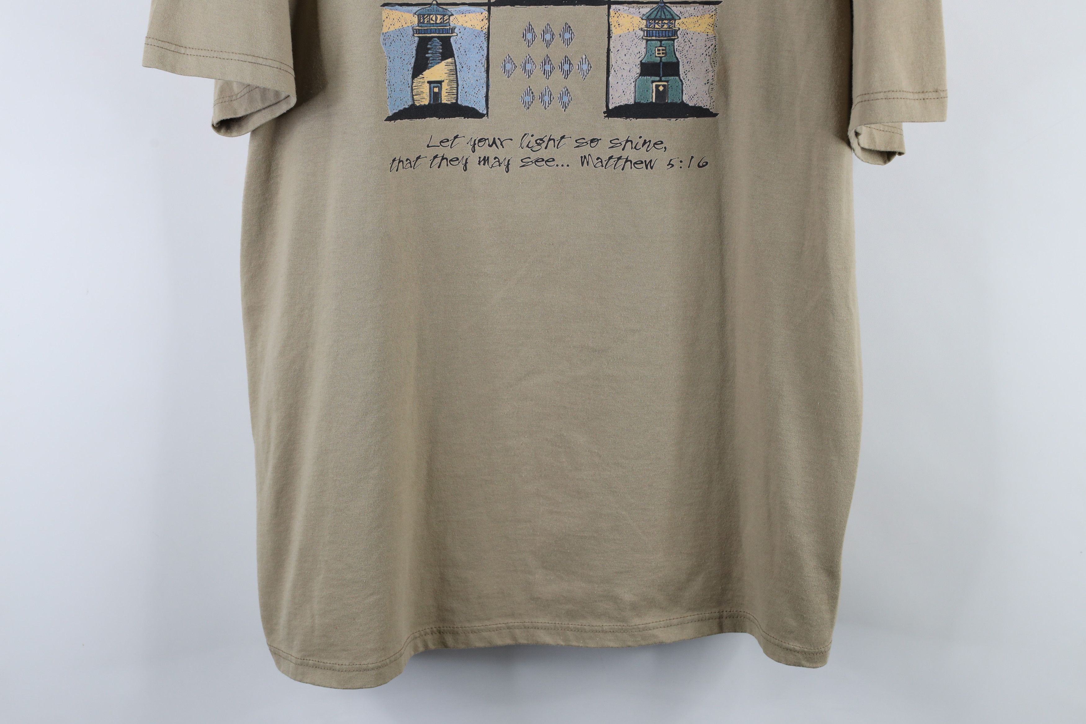 Vintage Vintage 90s Christian Lighthouse Matthew 5:16 T-Shirt USA Size US XL / EU 56 / 4 - 3 Thumbnail