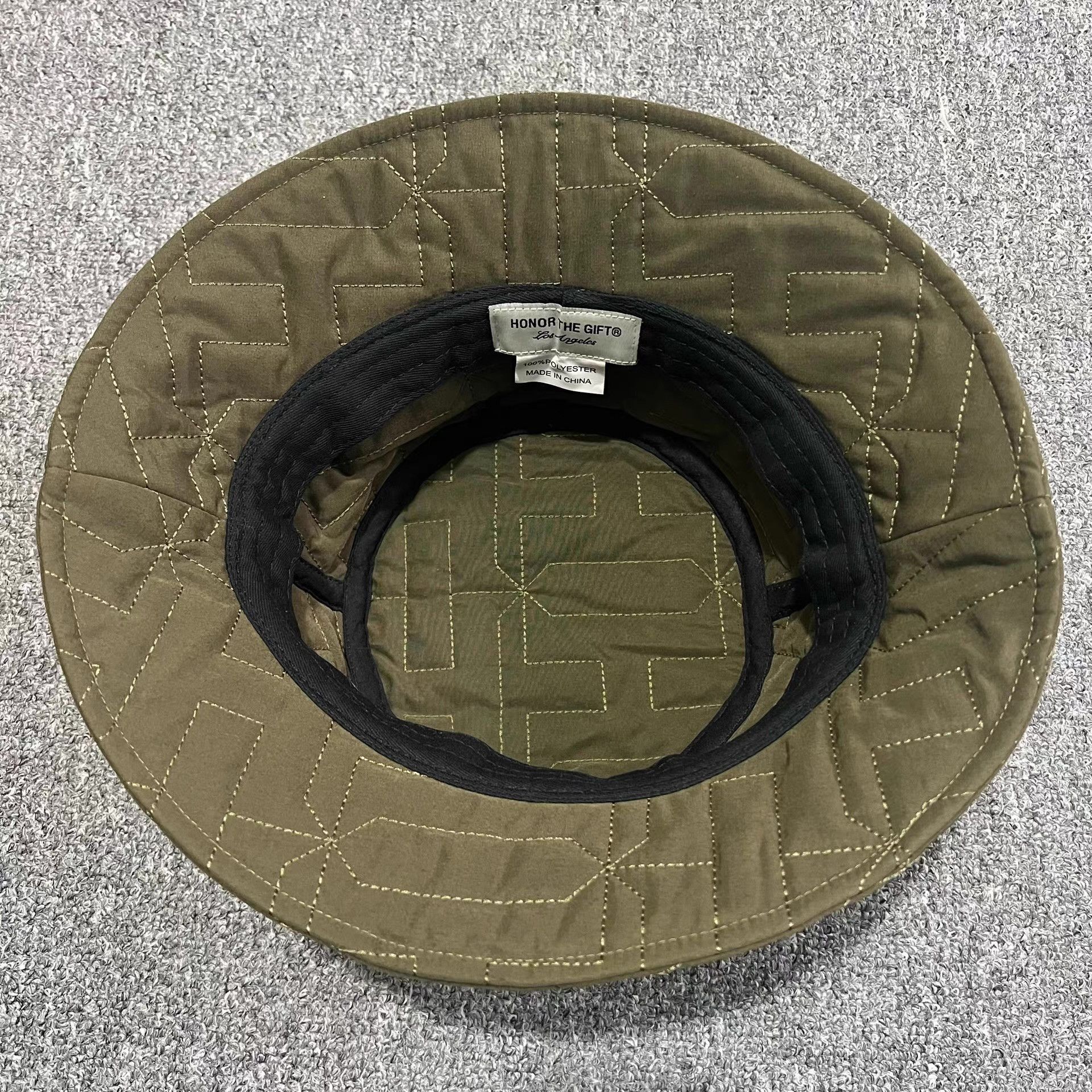 Honor the Gift HonorTheGift Quilted Single-Line Embroidered Bucket Hat Q7 Size ONE SIZE - 4 Thumbnail